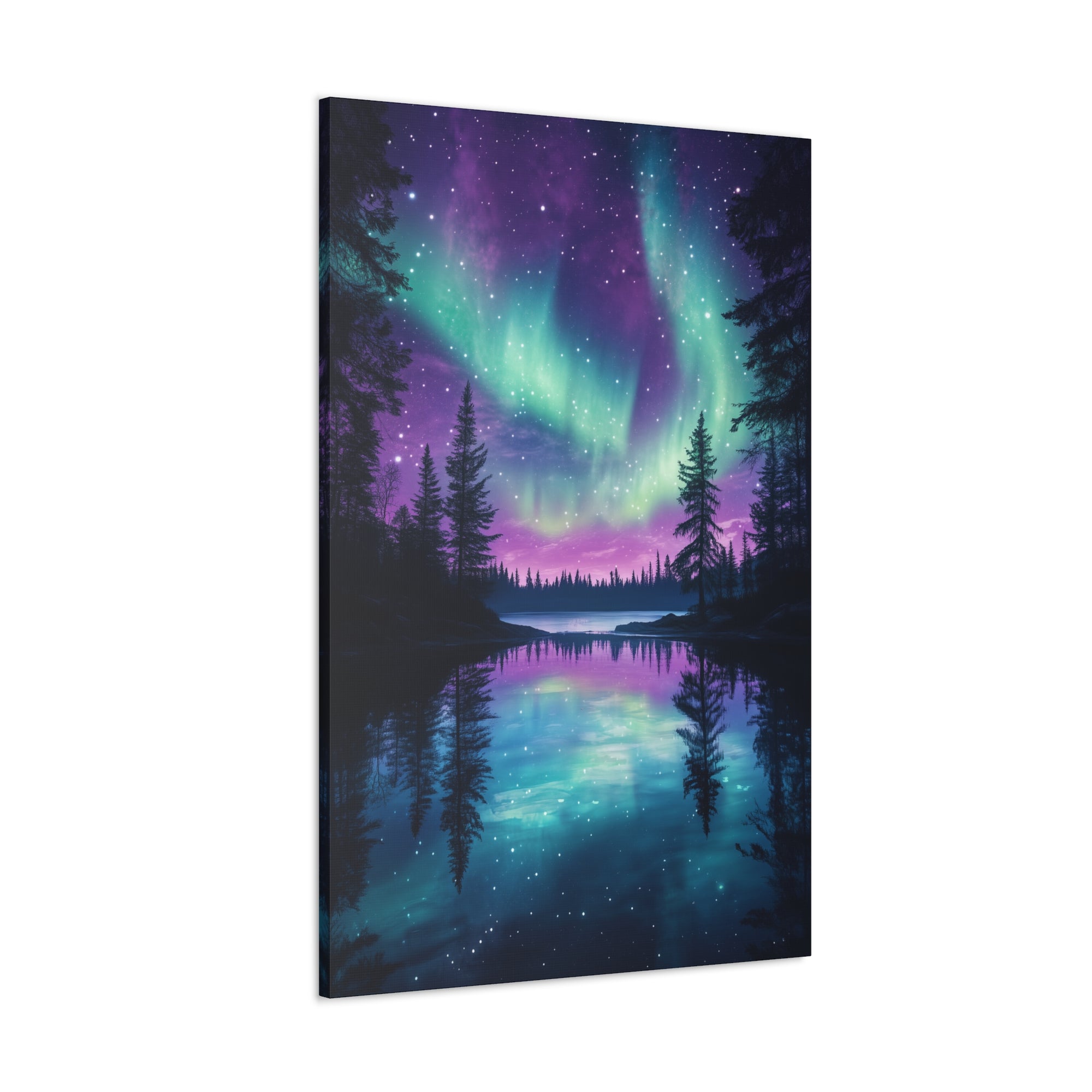 Northern Lights Wonder Canvas Wall Art - SynthFrame