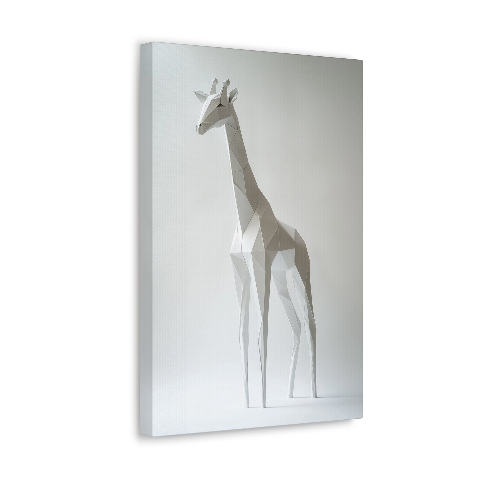 Folded Giraffe Canvas Wall Art - SynthFrame