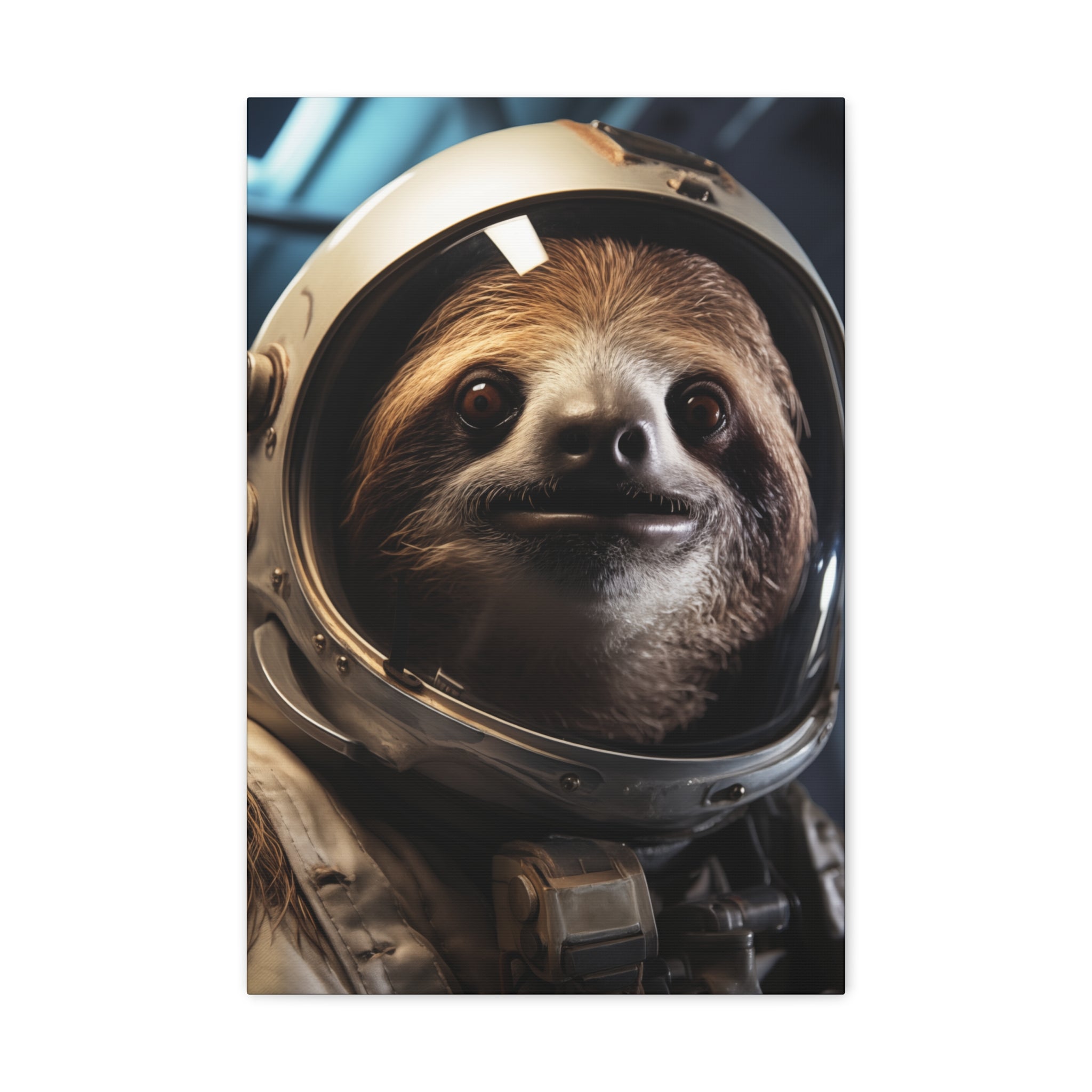 AstroSloth 1 Canvas Wall Art - SynthFrame