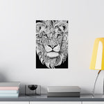 Zentangle Lion Poster