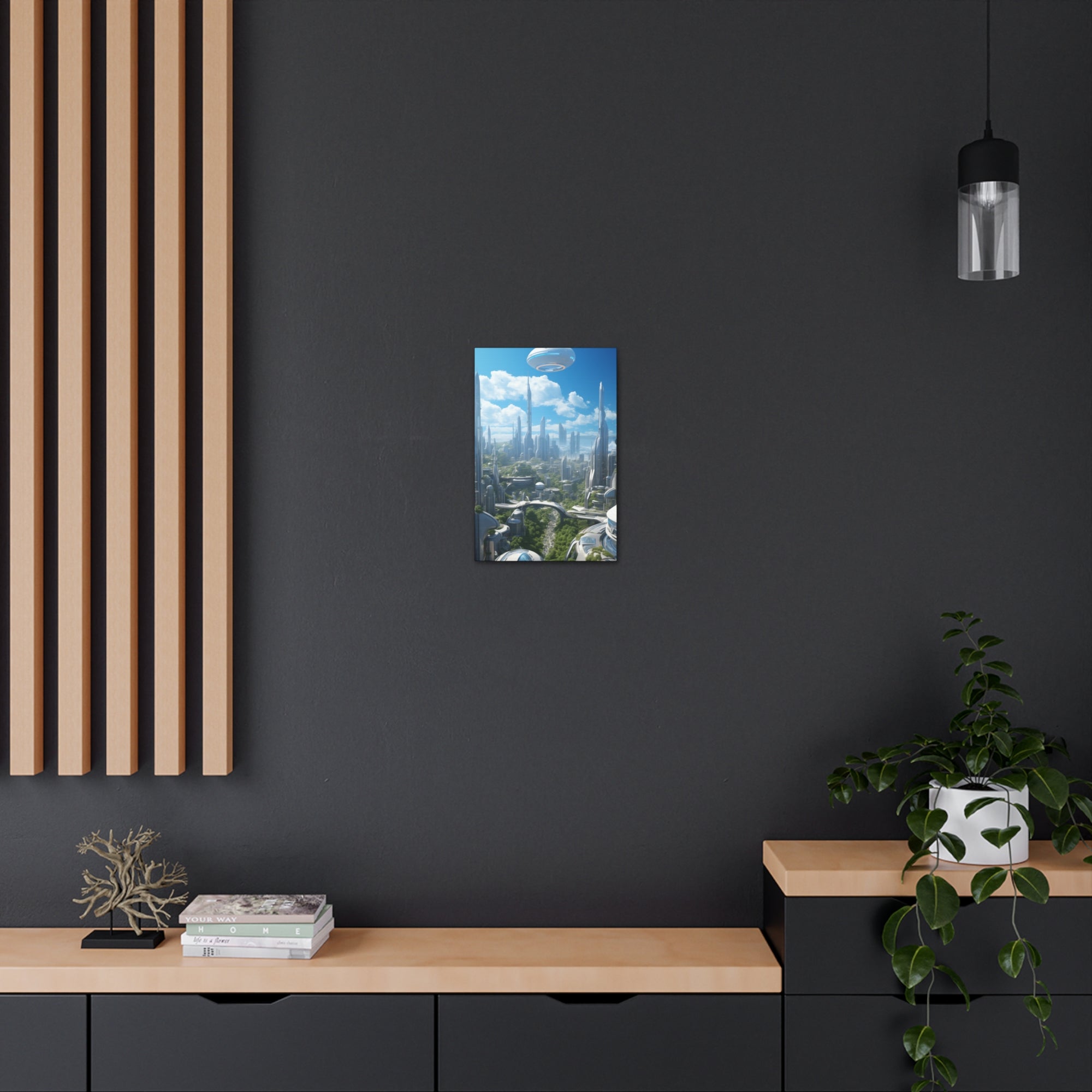 Futuristic Eco City 1 Canvas Wall Art - SynthFrame