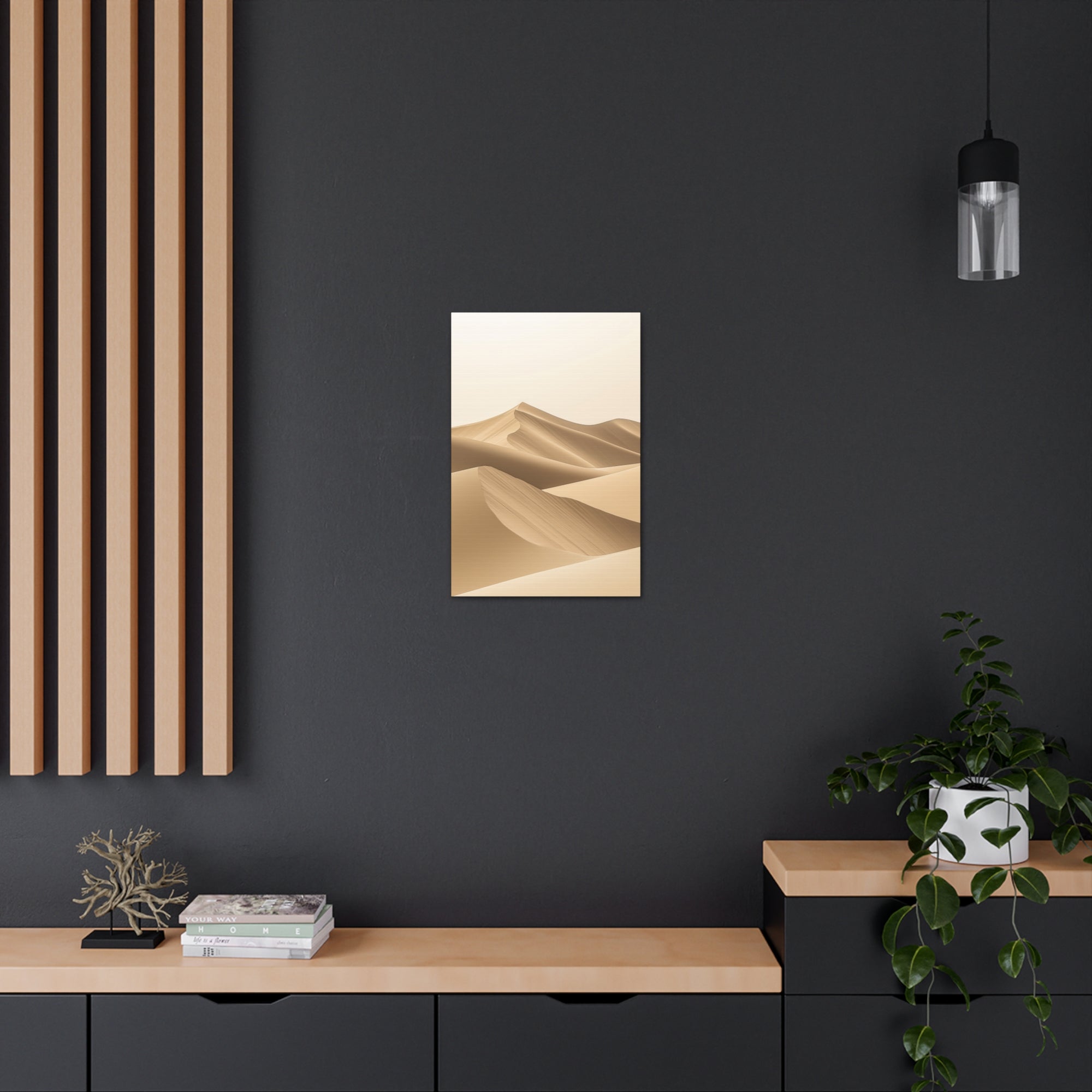 Minimalist Desert Dunes Canvas Wall Art - SynthFrame