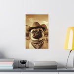 Wild West Pug Poster