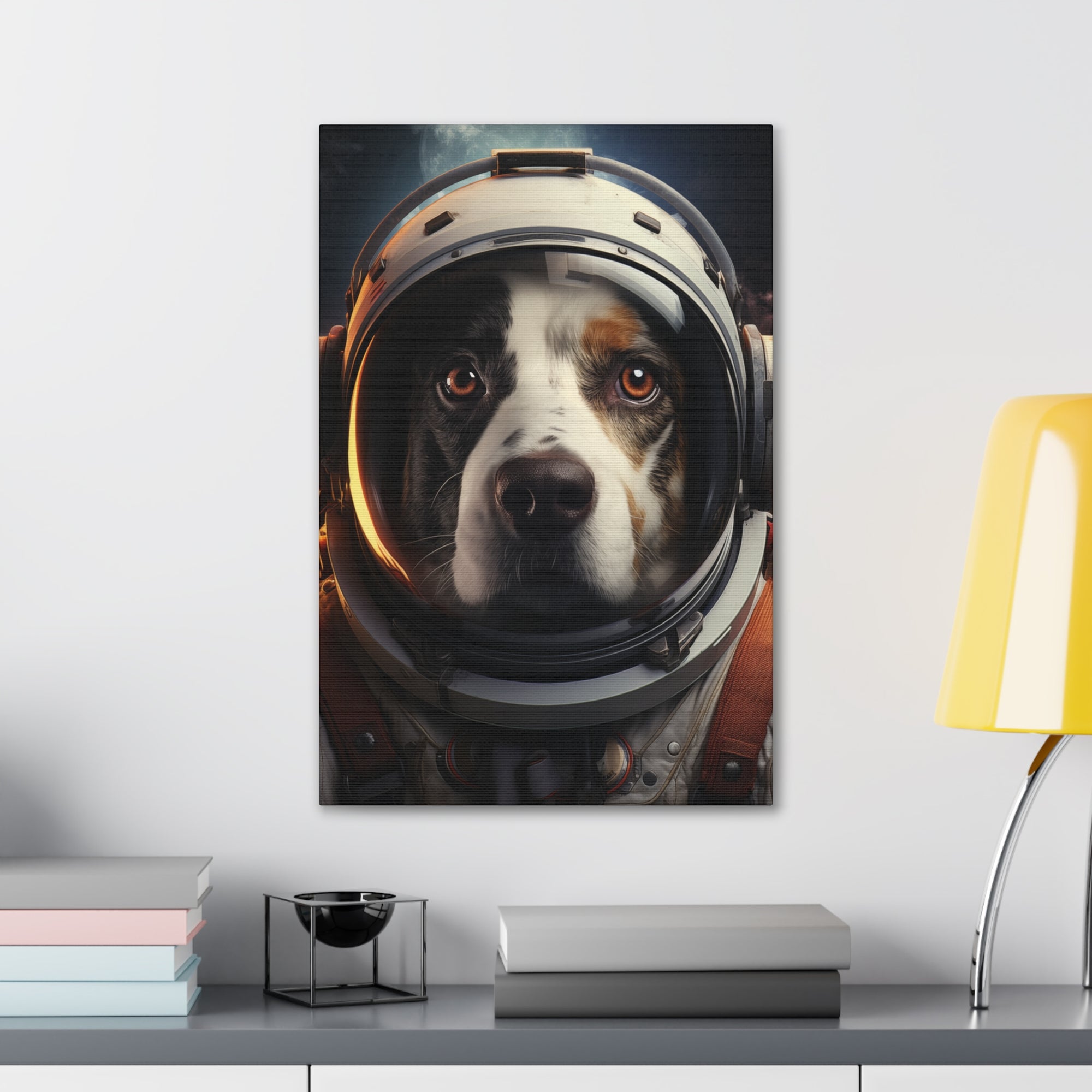 AstroDog 2 Canvas Wall Art - SynthFrame