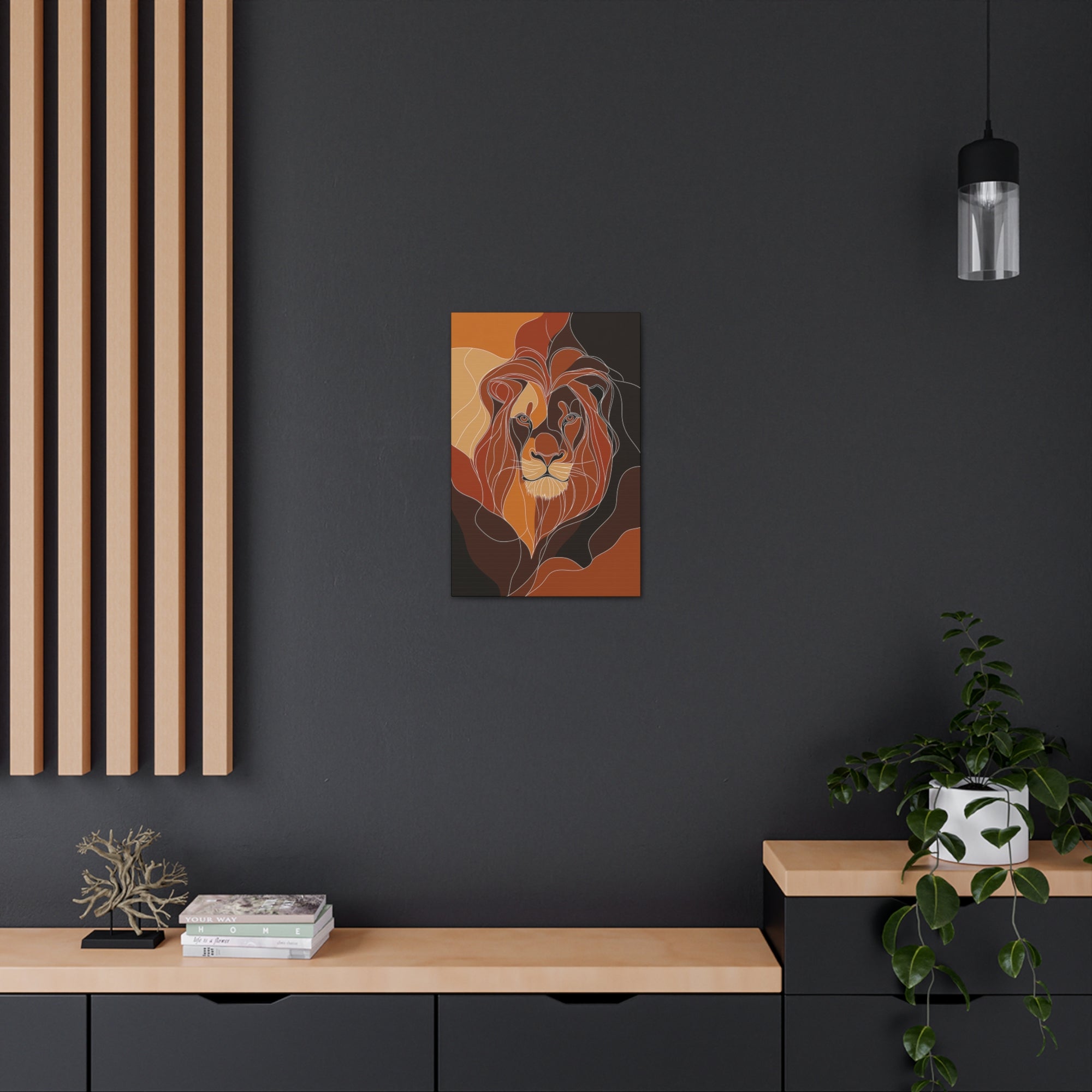 Essence of Lion Canvas Wall Art - SynthFrame