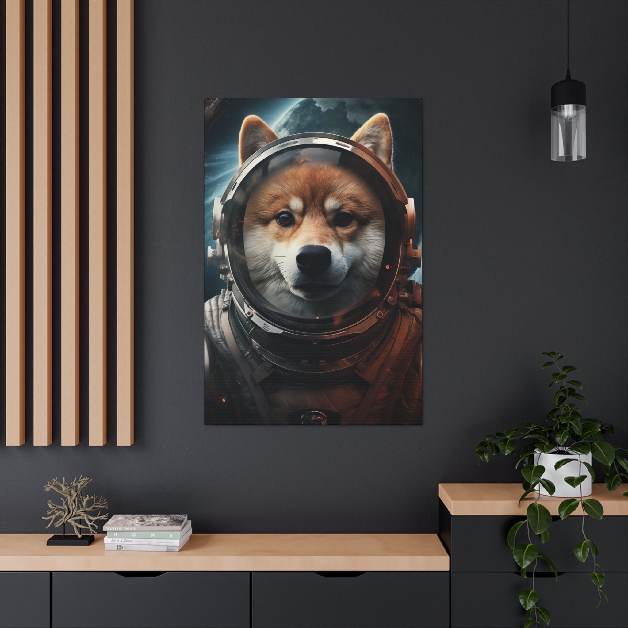 AstroDog 2 Canvas Wall Art - SynthFrame