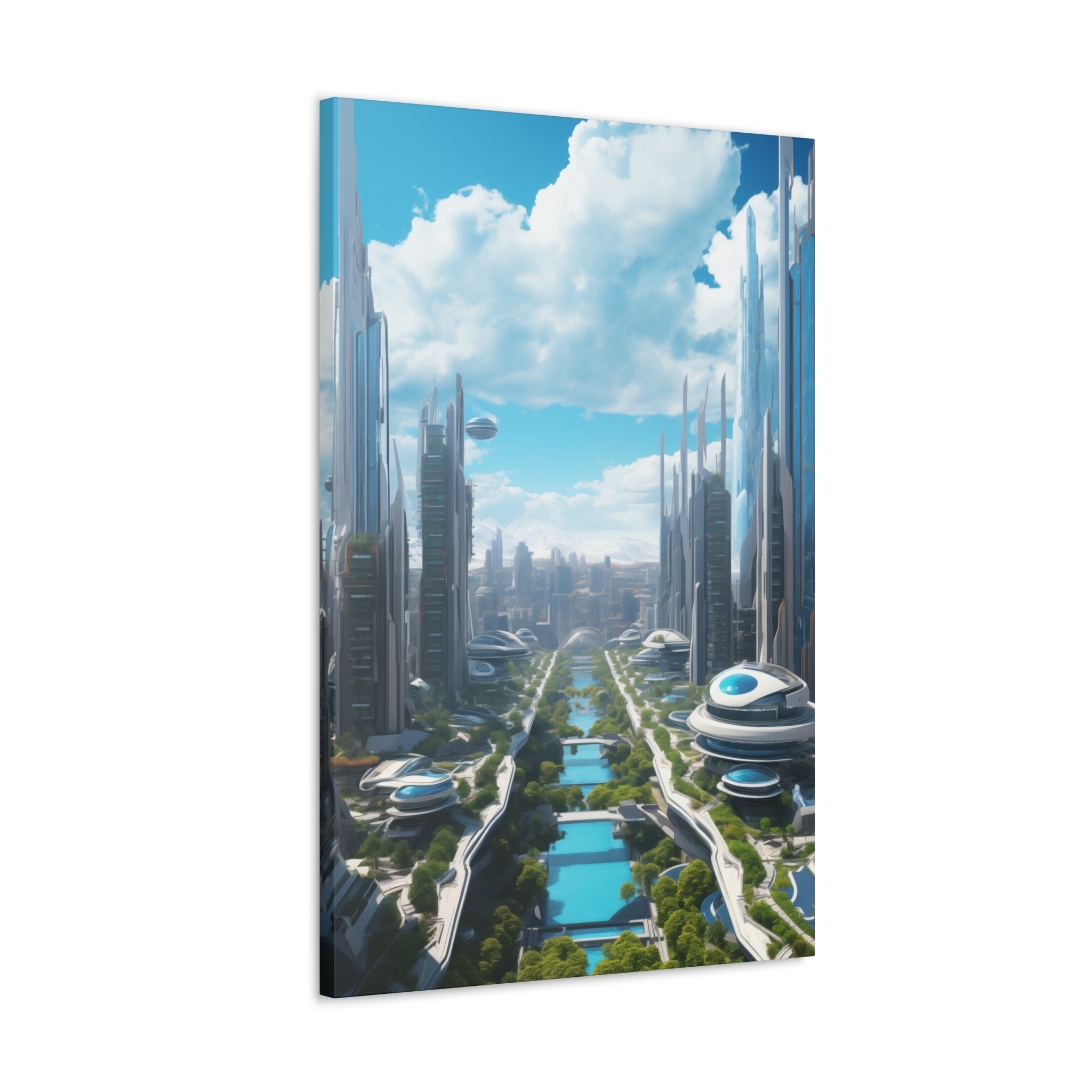 Futuristic Eco City 3 Canvas Wall Art - SynthFrame