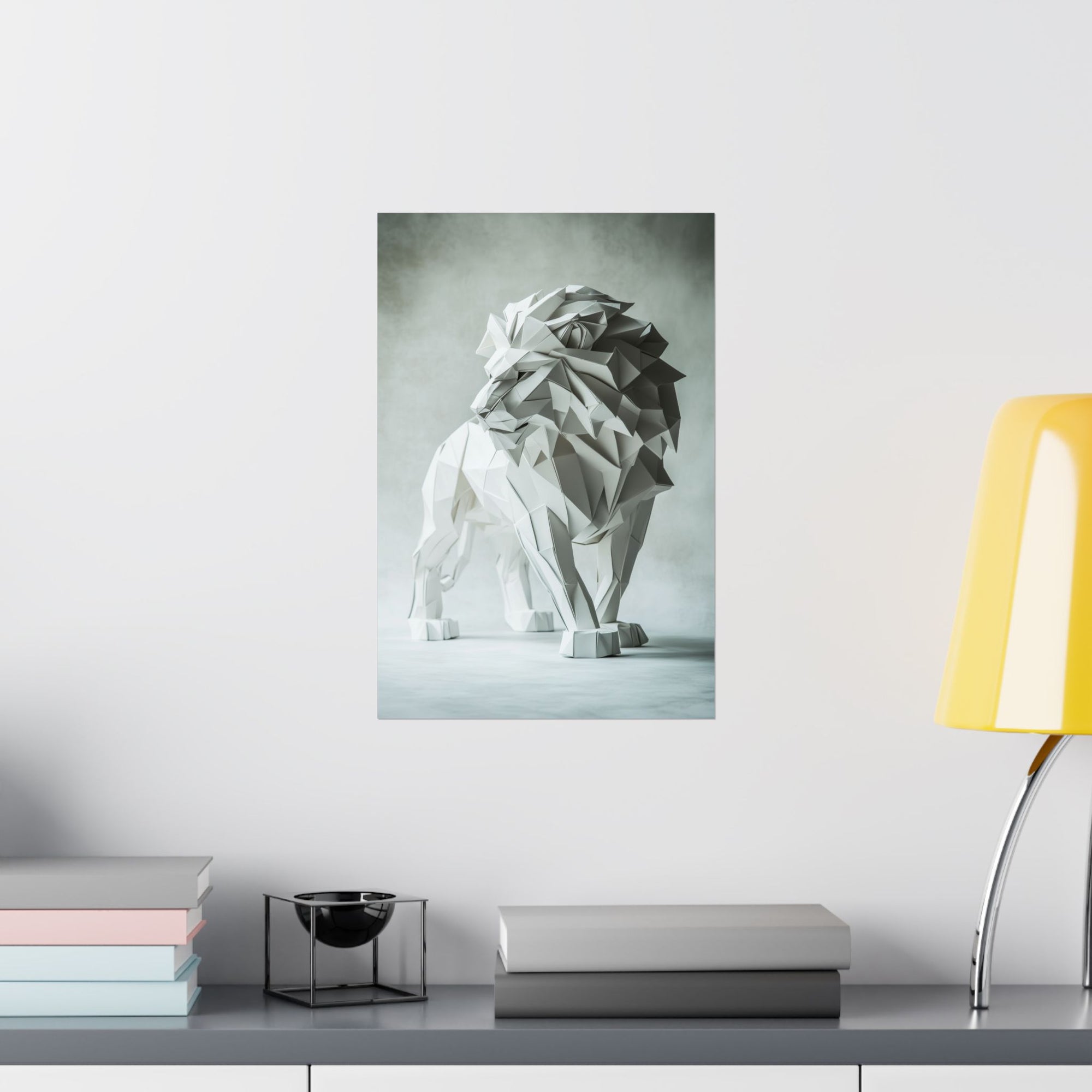 Folded Lion Poster