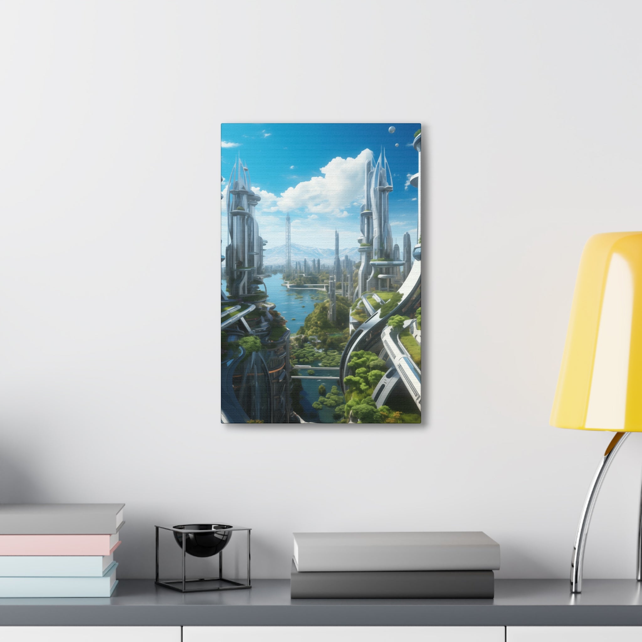 Futuristic Eco City 9 Canvas Wall Art - SynthFrame