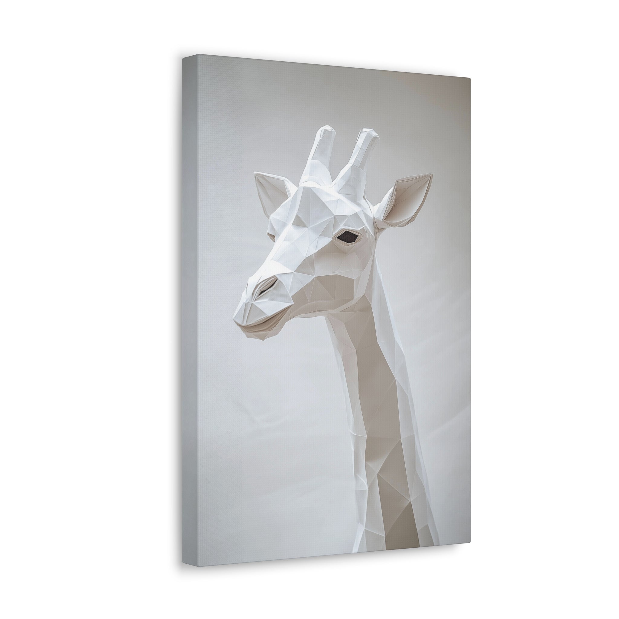 Folded Giraffe Canvas Wall Art - SynthFrame