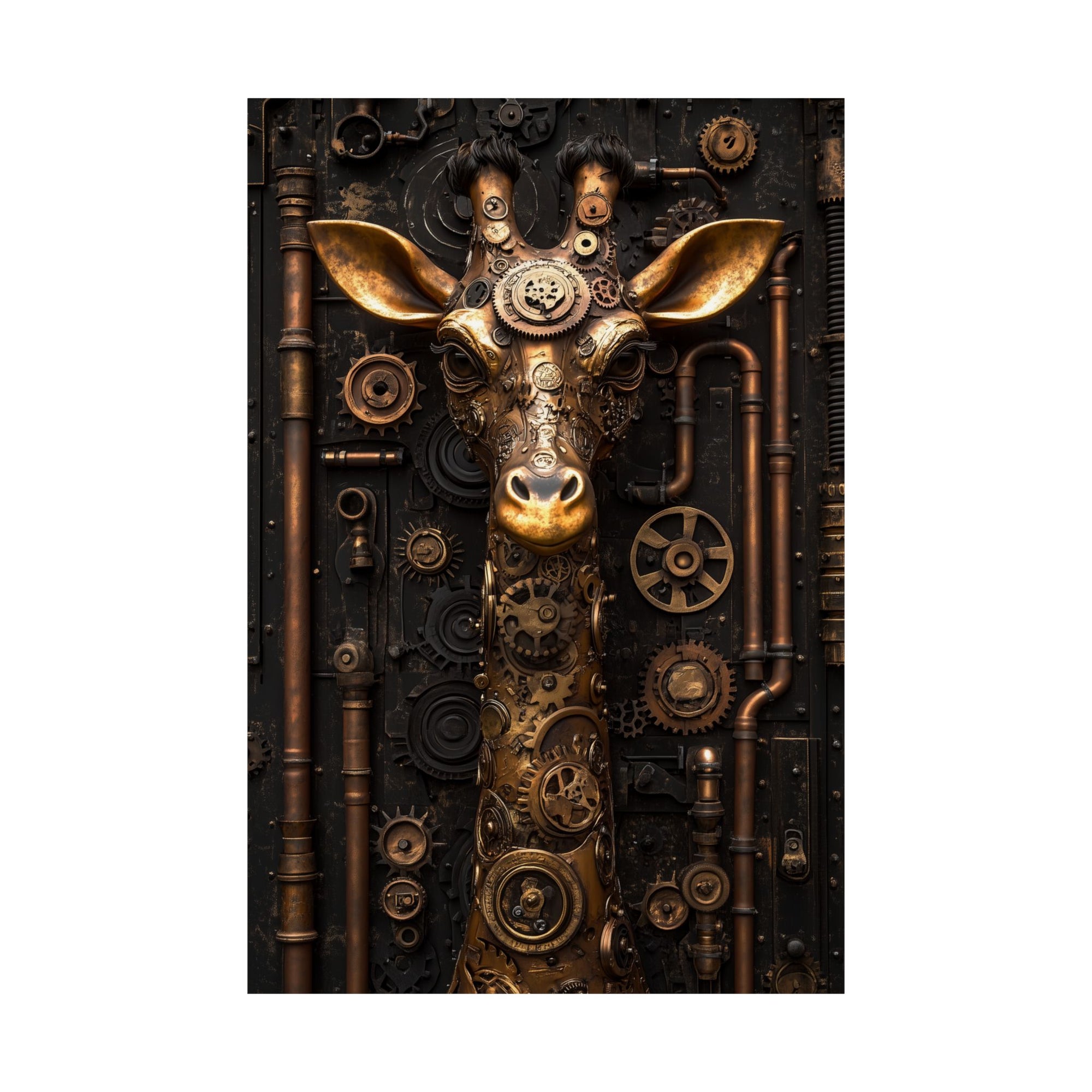 Steampunk Giraffe: Mechanical Marvel Poster