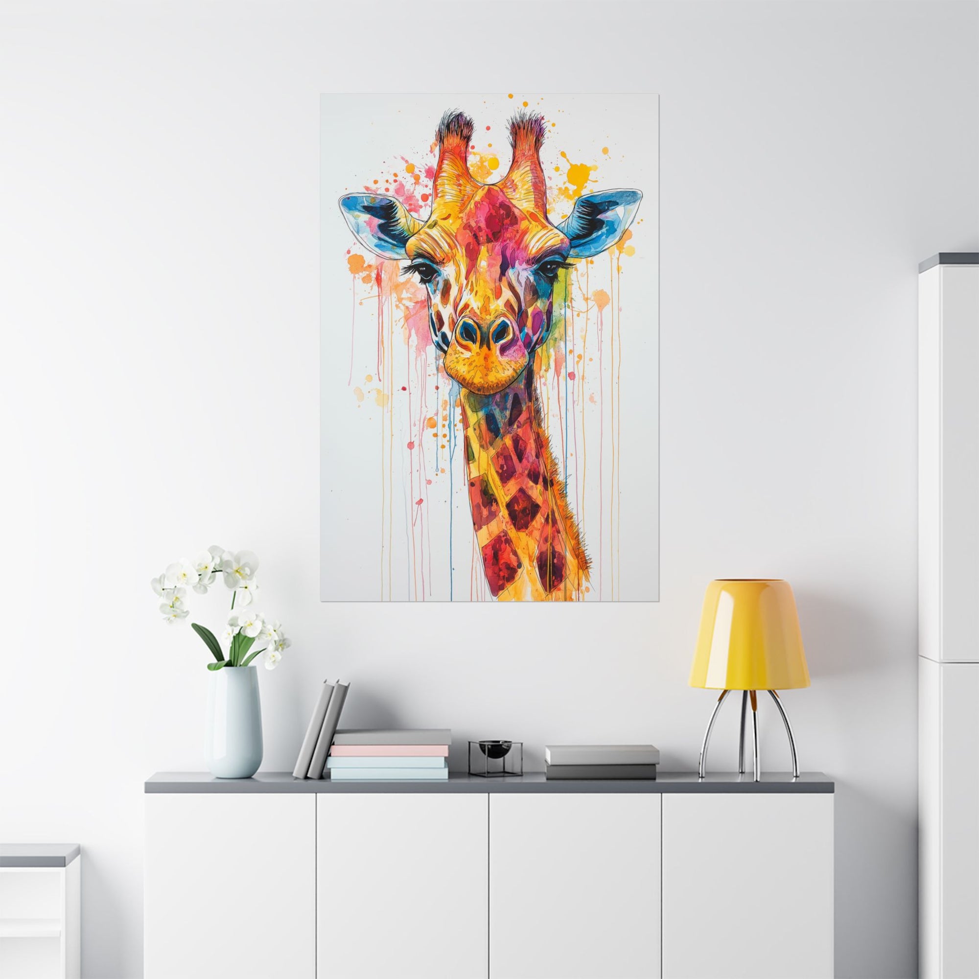 Watercolor Giraffe Poster