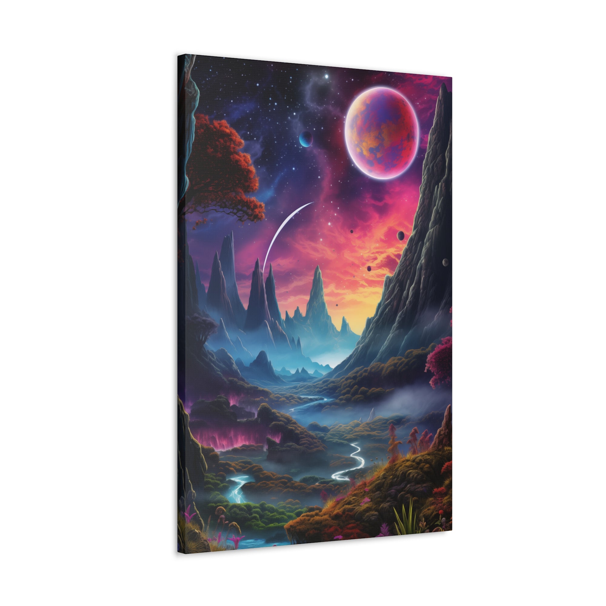 Vibrant Alien Planet 2 Canvas Wall Art - SynthFrame