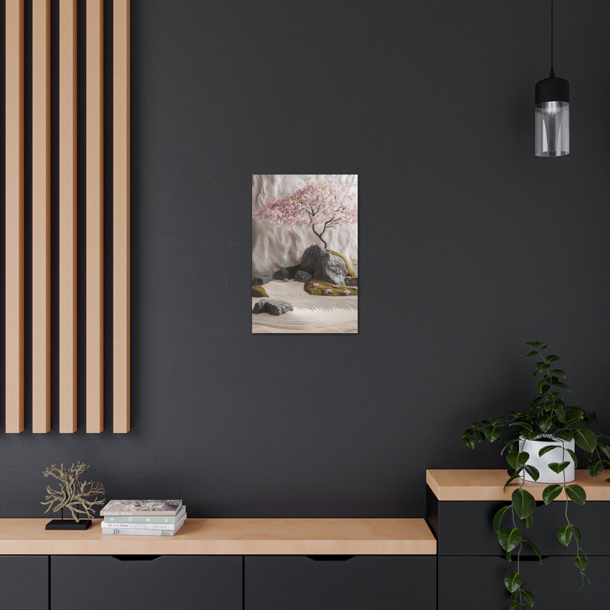 Zen Japanese Garden Canvas Wall Art - SynthFrame