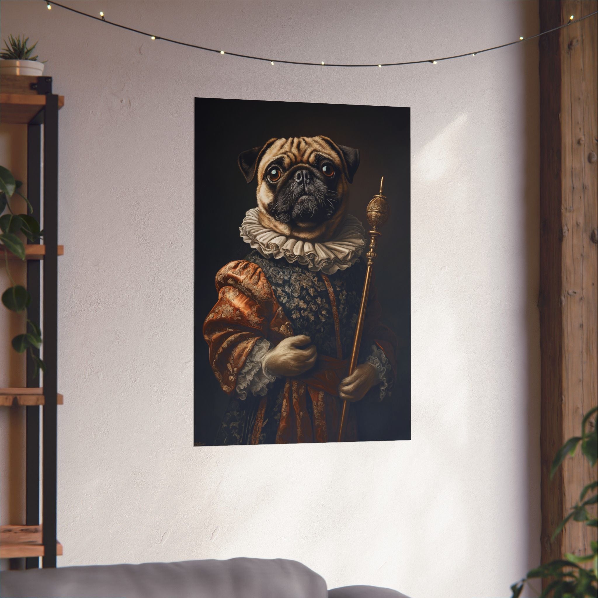 Renaissance Pug Poster