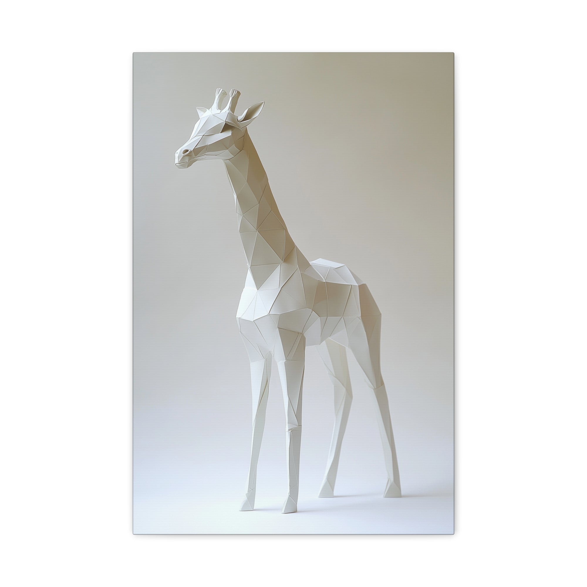 Folded Giraffe Canvas Wall Art - SynthFrame