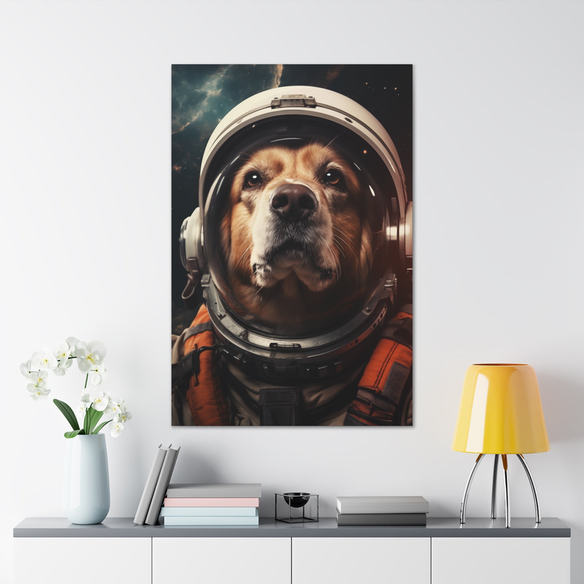 AstroDog 1 Canvas Wall Art - SynthFrame