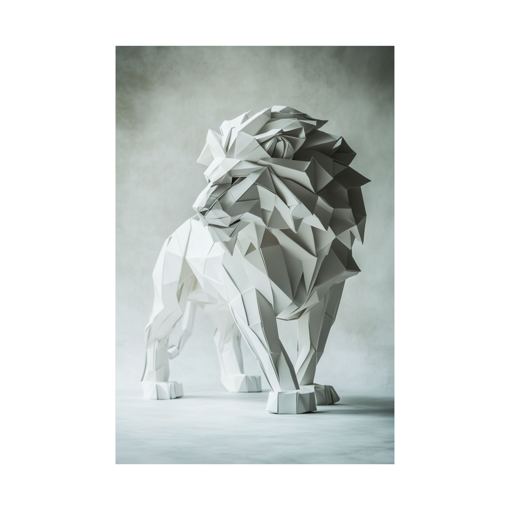 Folded Lion Poster