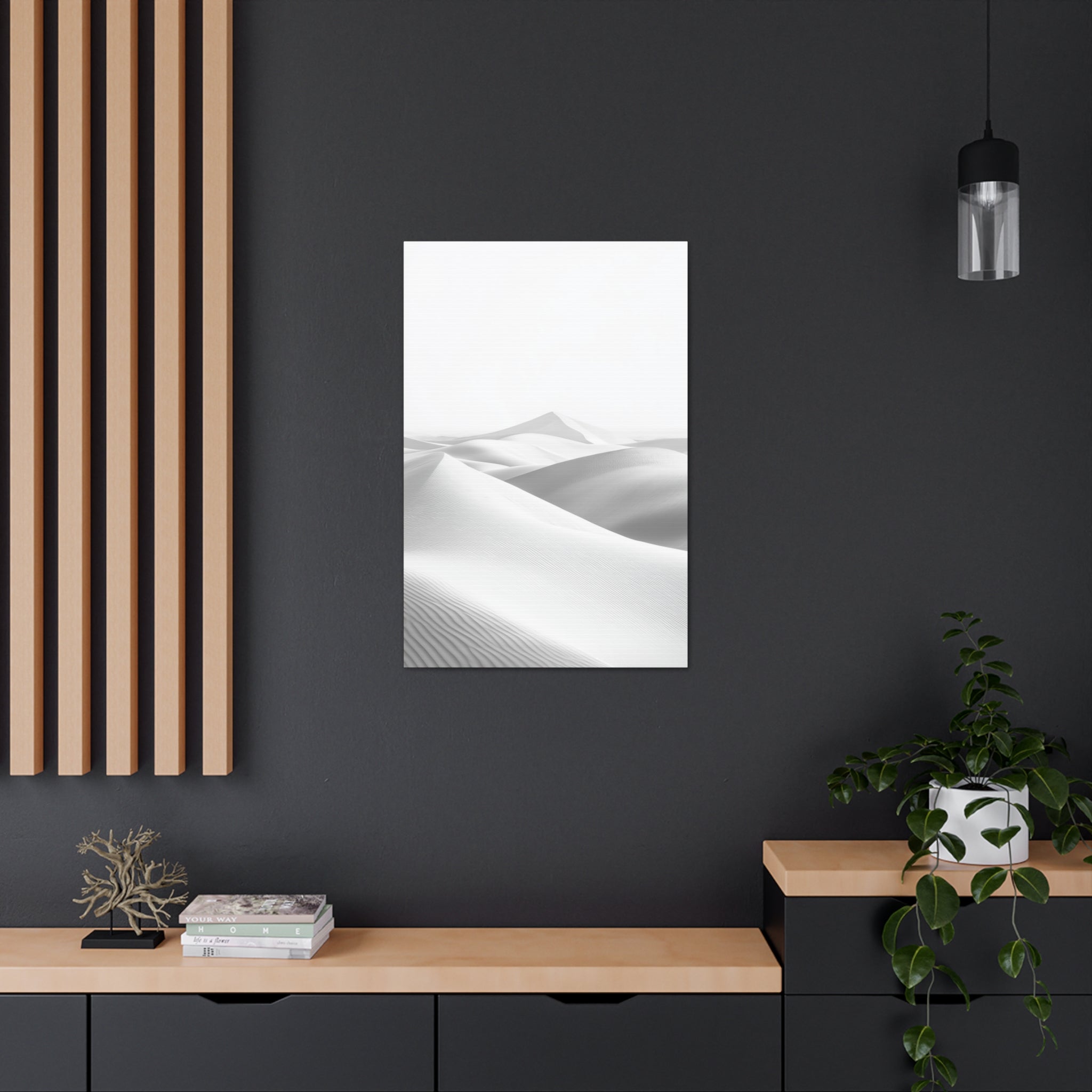 Minimalist Desert Dunes Canvas Wall Art - SynthFrame