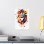 Watercolor Lion Poster