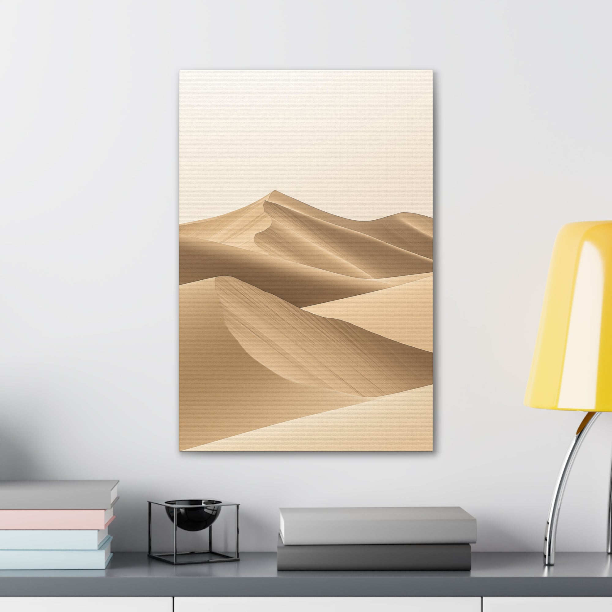 Minimalist Desert Dunes Canvas Wall Art - SynthFrame