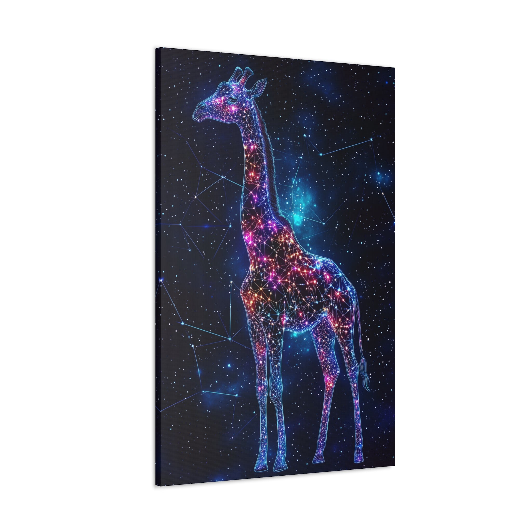 Constellation Giraffe Canvas Wall Art - SynthFrame