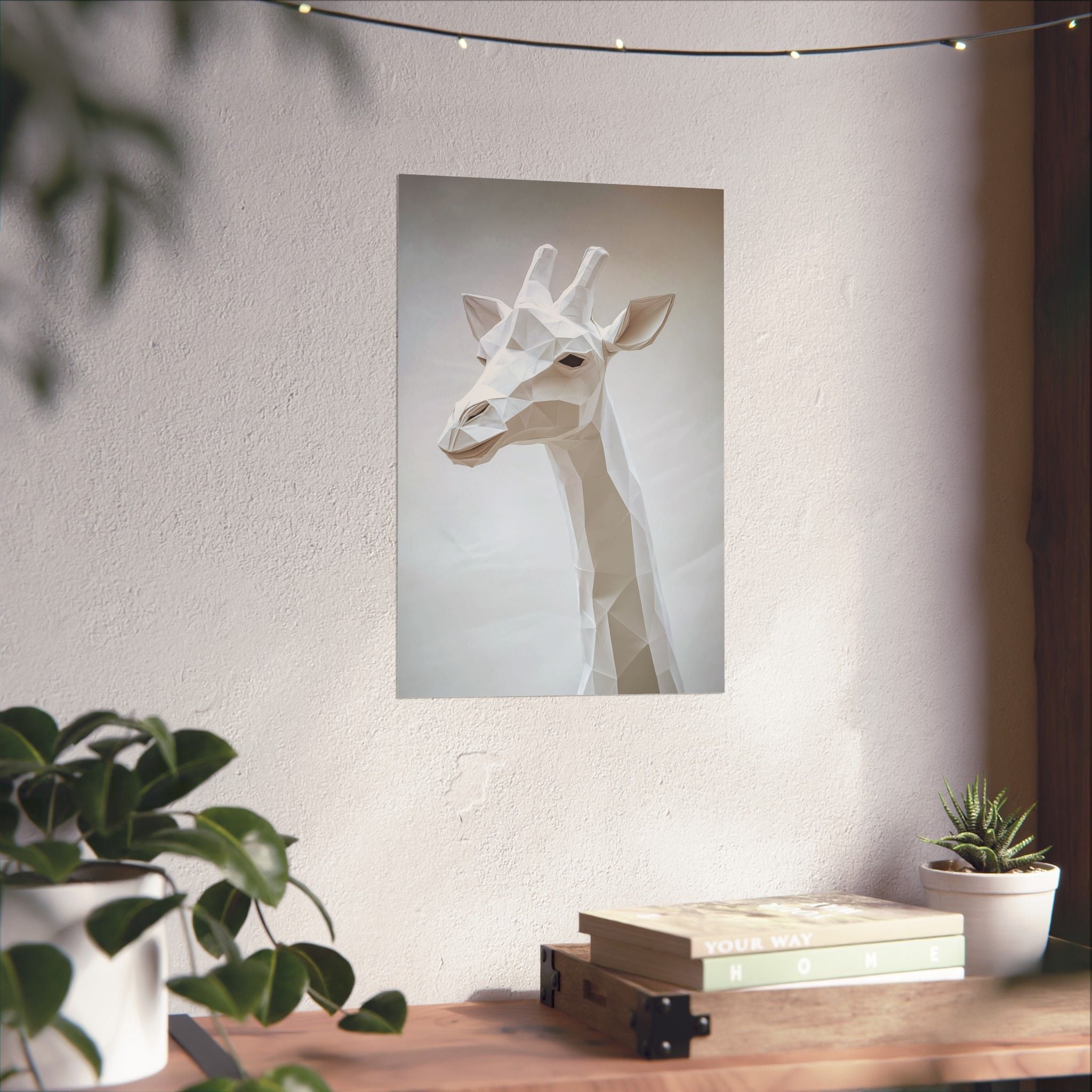 Folded Giraffe Poster