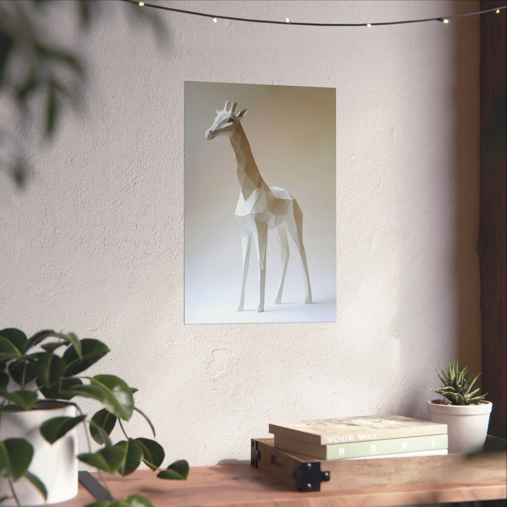 Folded Giraffe Poster