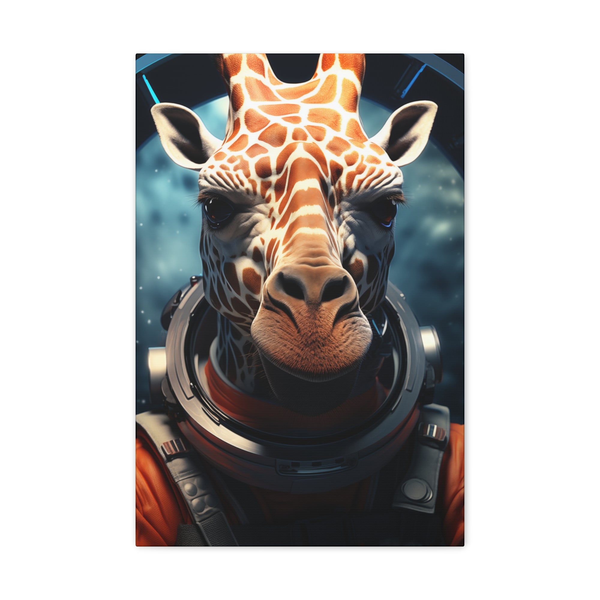 AstroGiraffe 2 Canvas Wall Art - SynthFrame