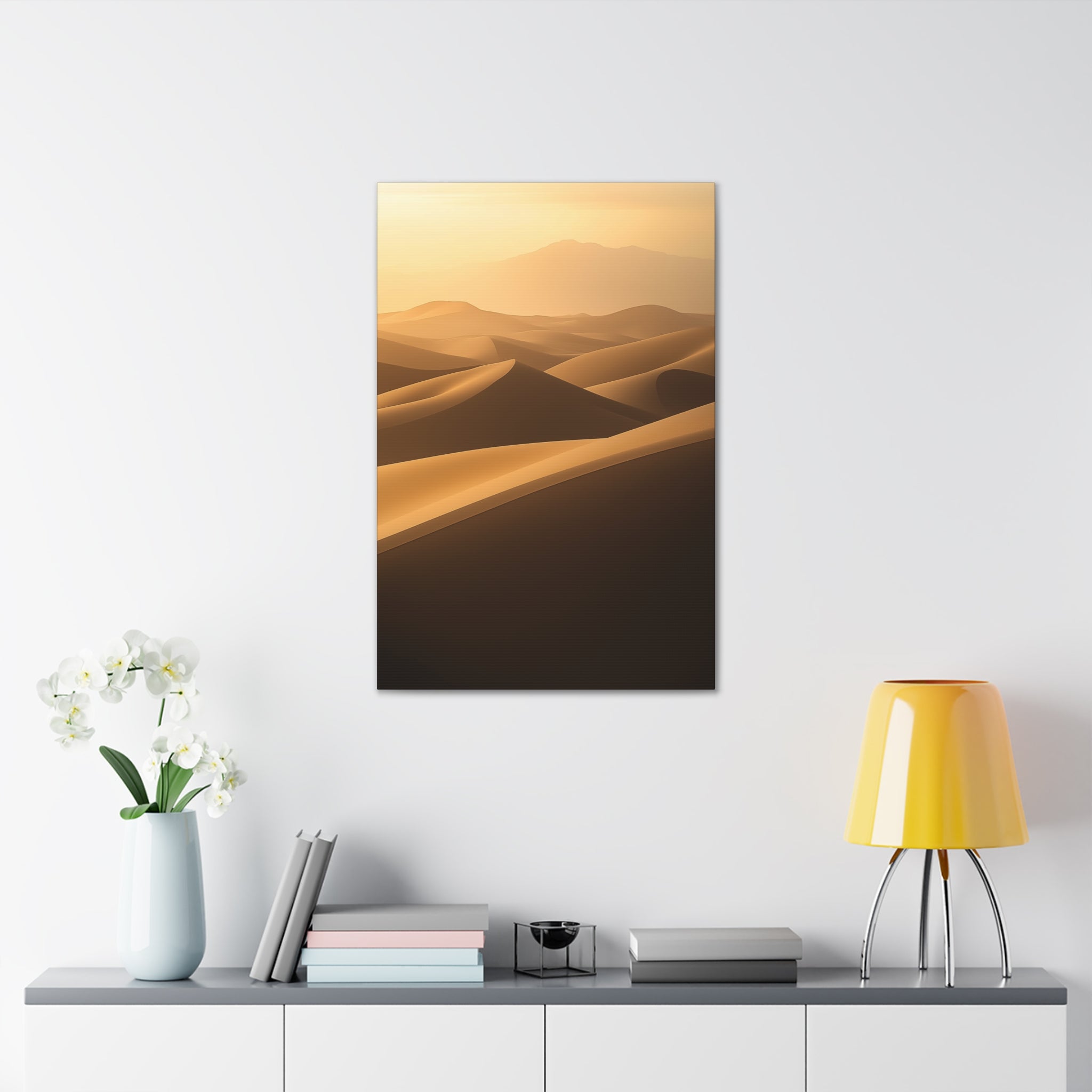 Minimalist Desert Dunes Canvas Wall Art - SynthFrame