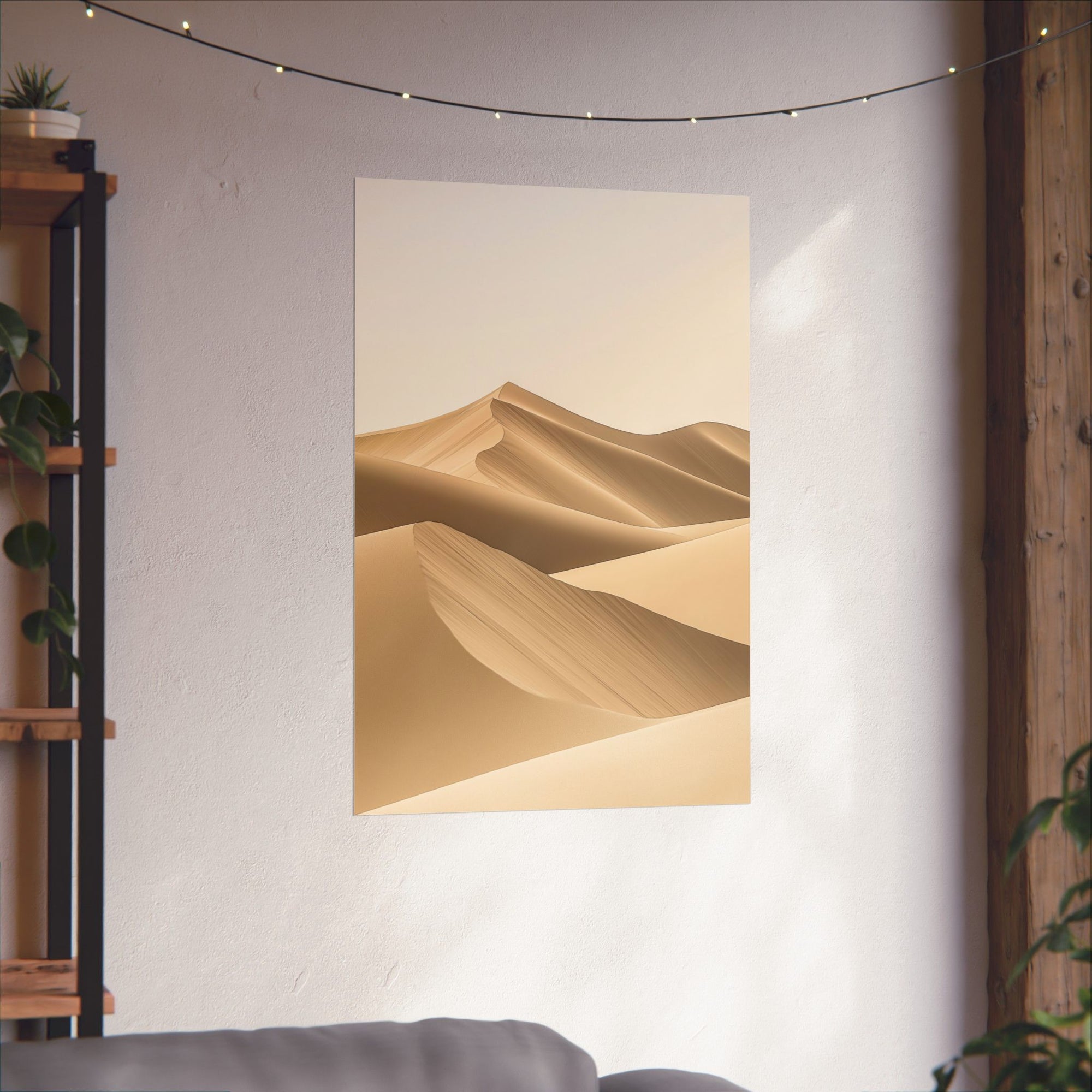 Minimalist Desert Dunes Poster Wall Art - SynthFrame