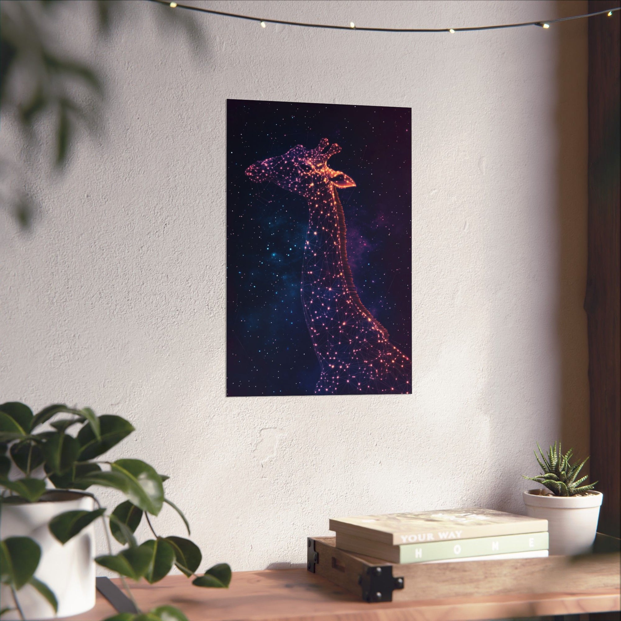 Constellation Giraffe Poster