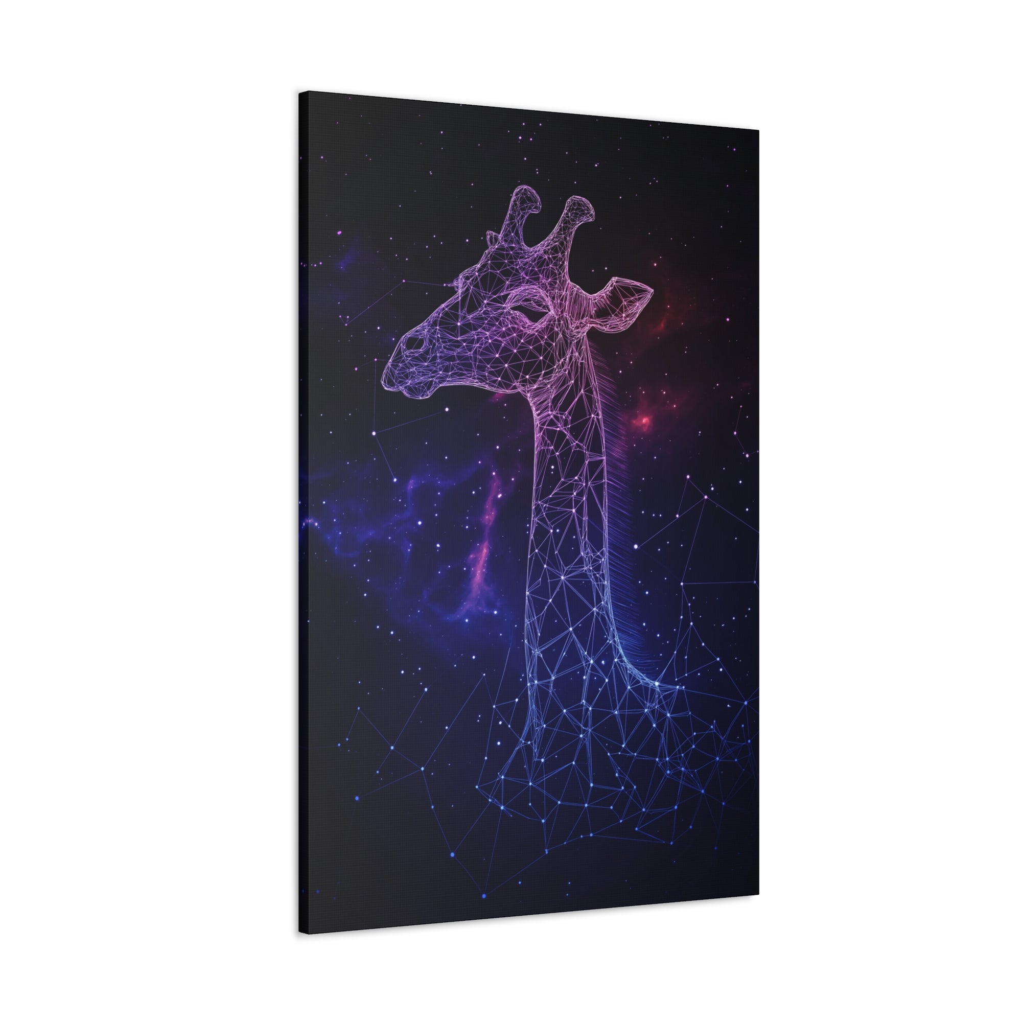 Constellation Giraffe Canvas Wall Art - SynthFrame