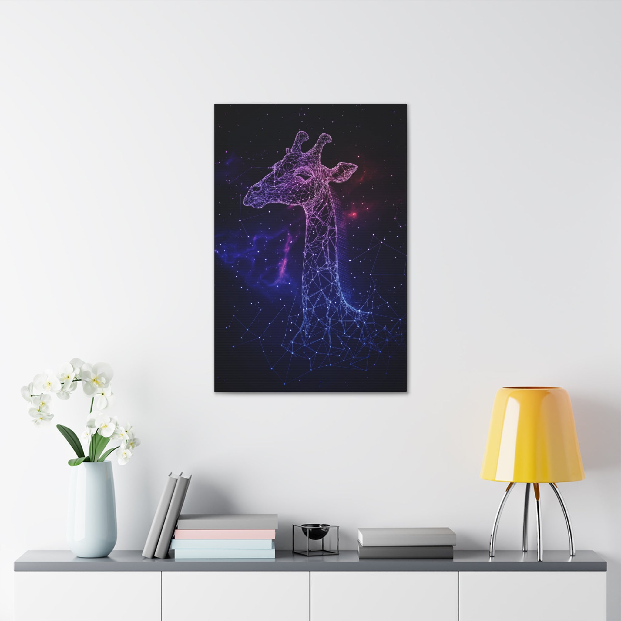 Constellation Giraffe Canvas Wall Art - SynthFrame