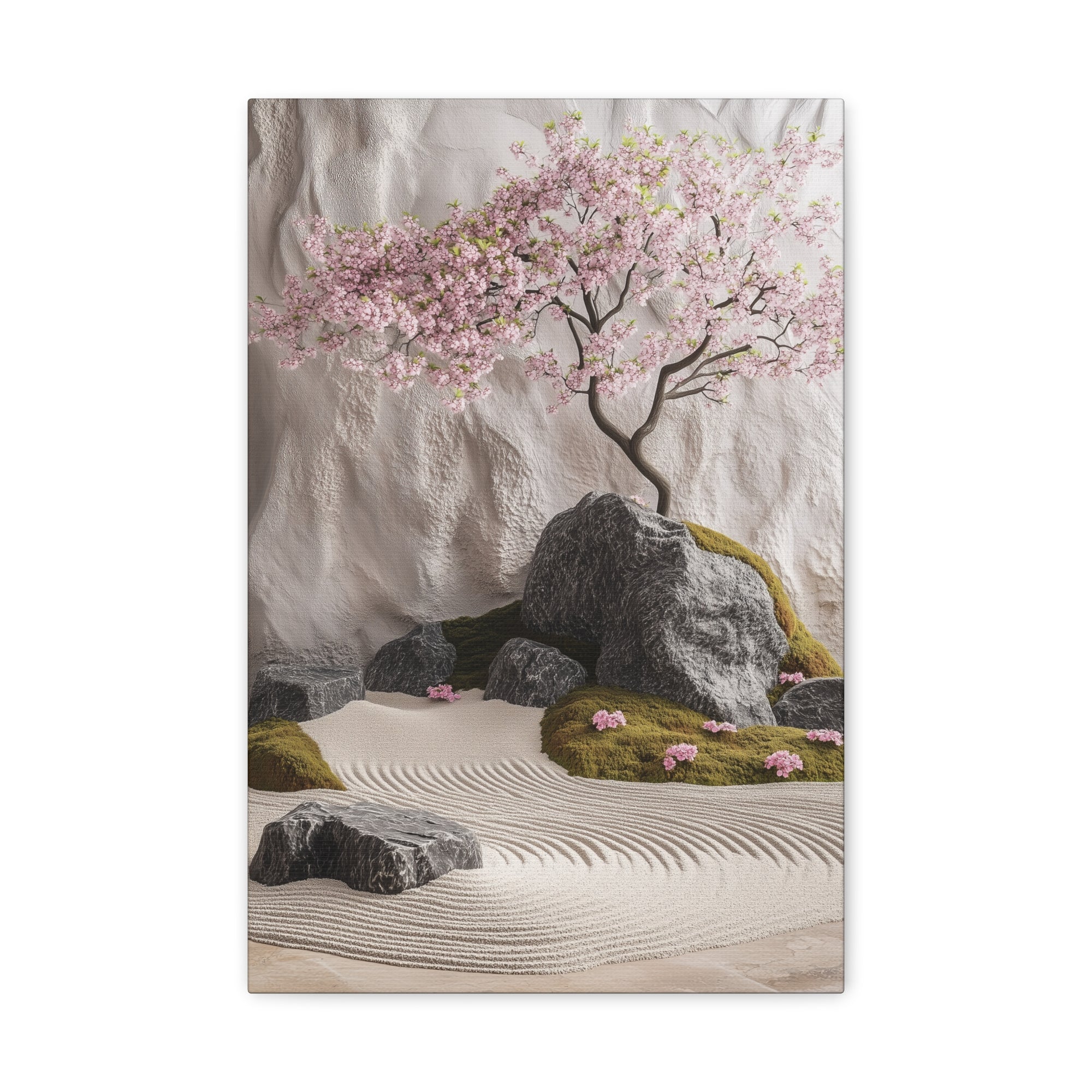 Zen Japanese Garden Canvas Wall Art - SynthFrame