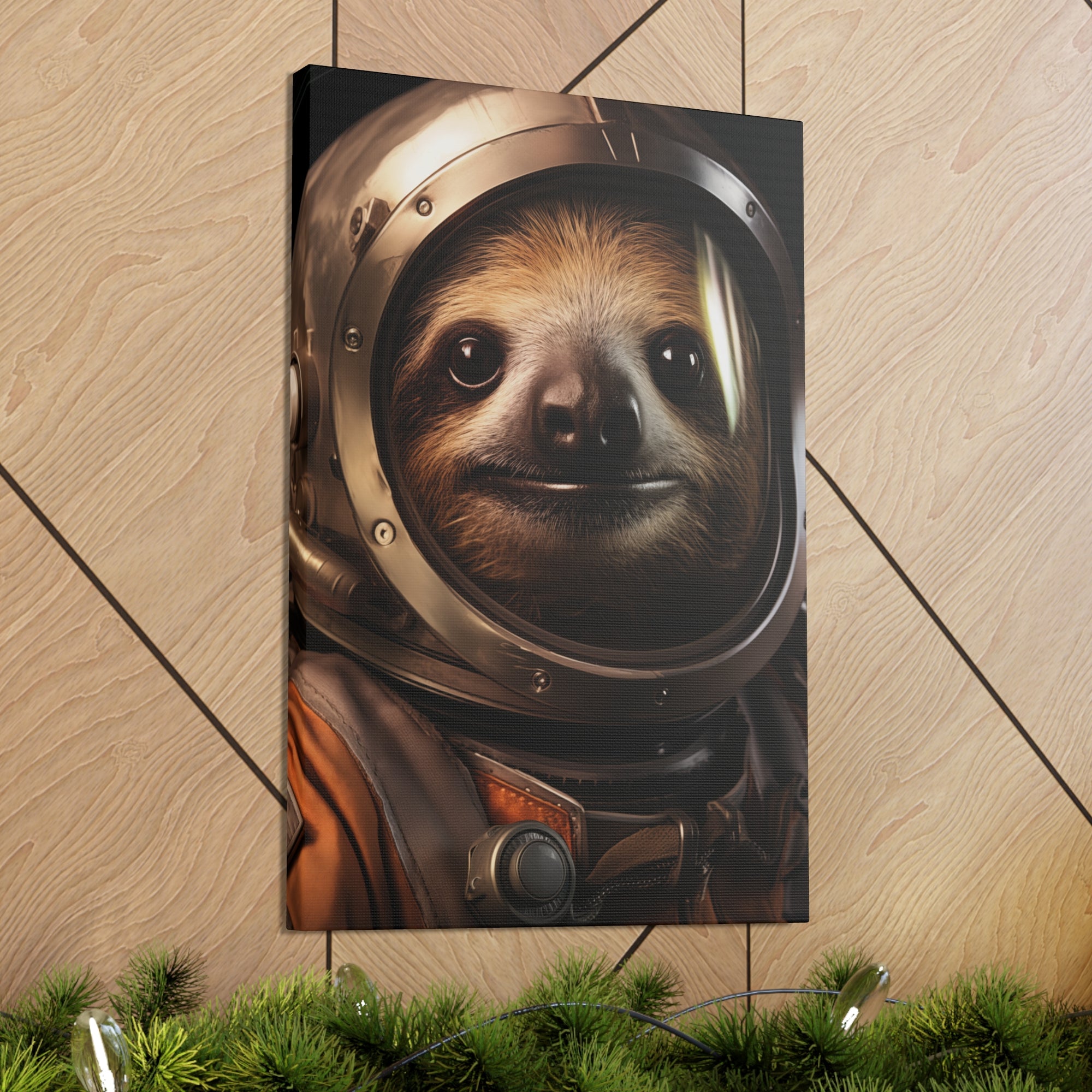 AstroSloth 2 Canvas Wall Art - SynthFrame