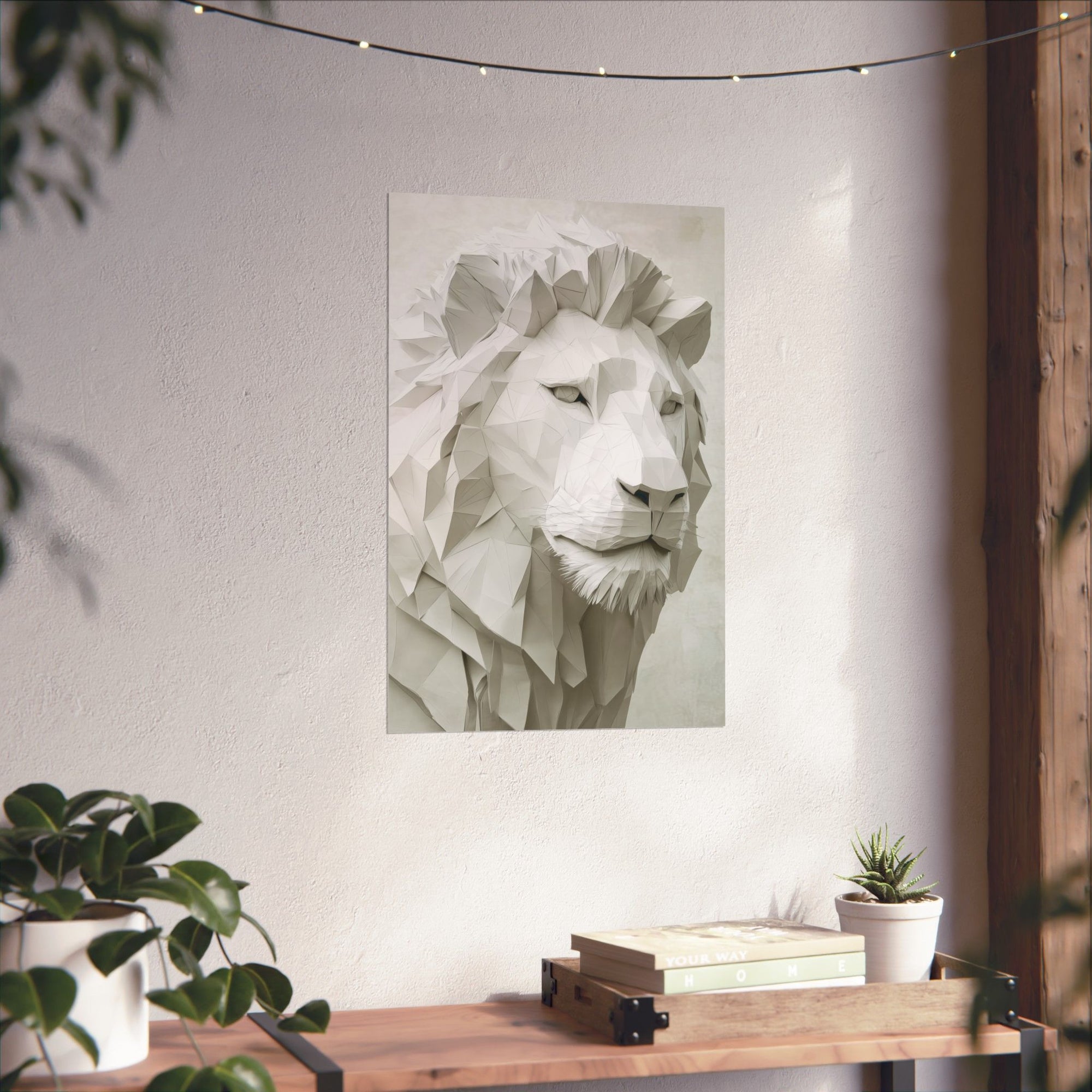 Folded Lion Poster