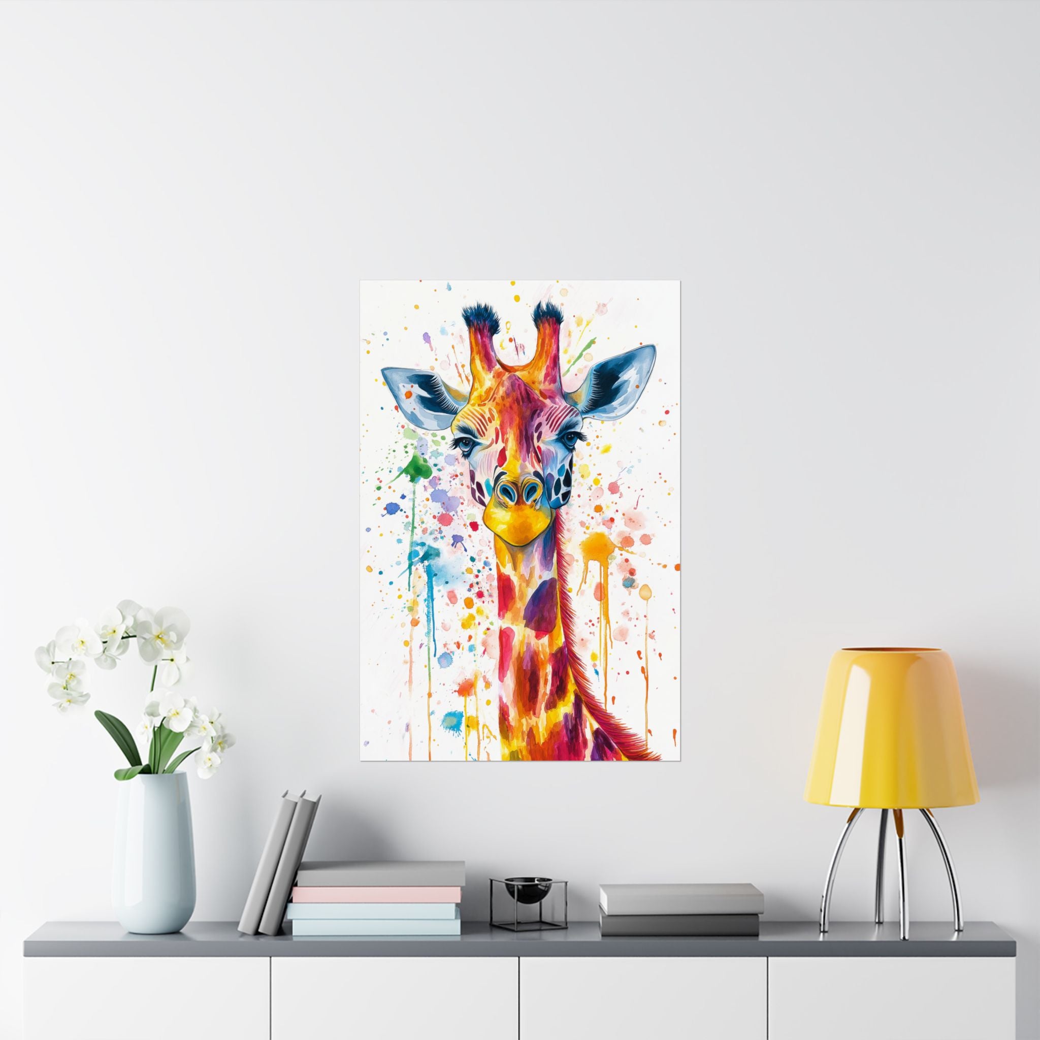 Watercolor Giraffe Poster