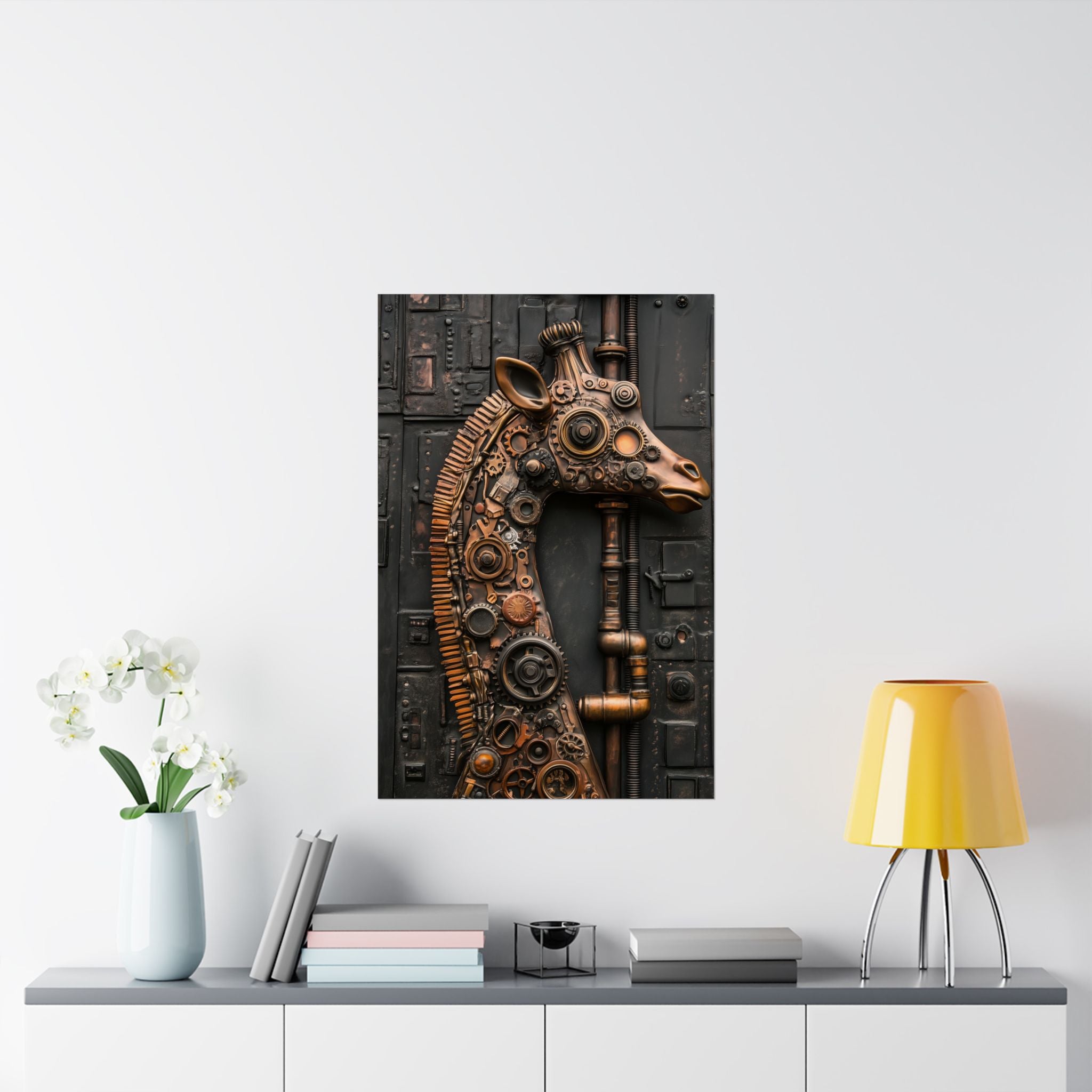 Steampunk Giraffe: Mechanical Marvel Poster