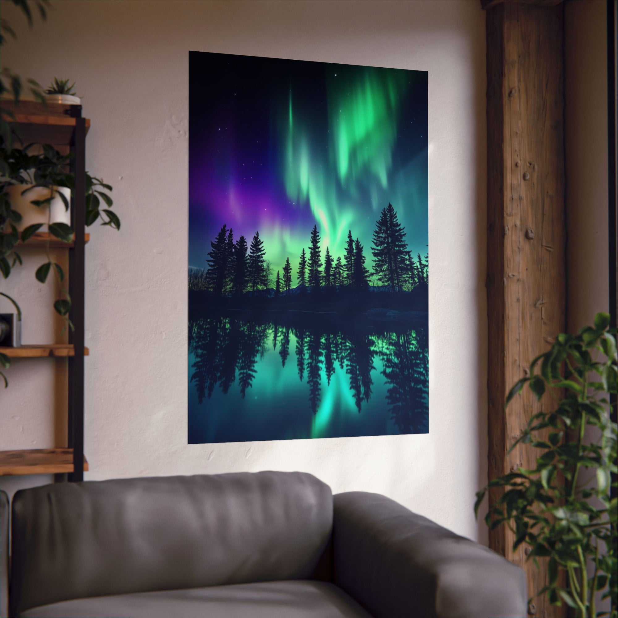 Northern Lights Wonder Poster Wall Art - SynthFrame