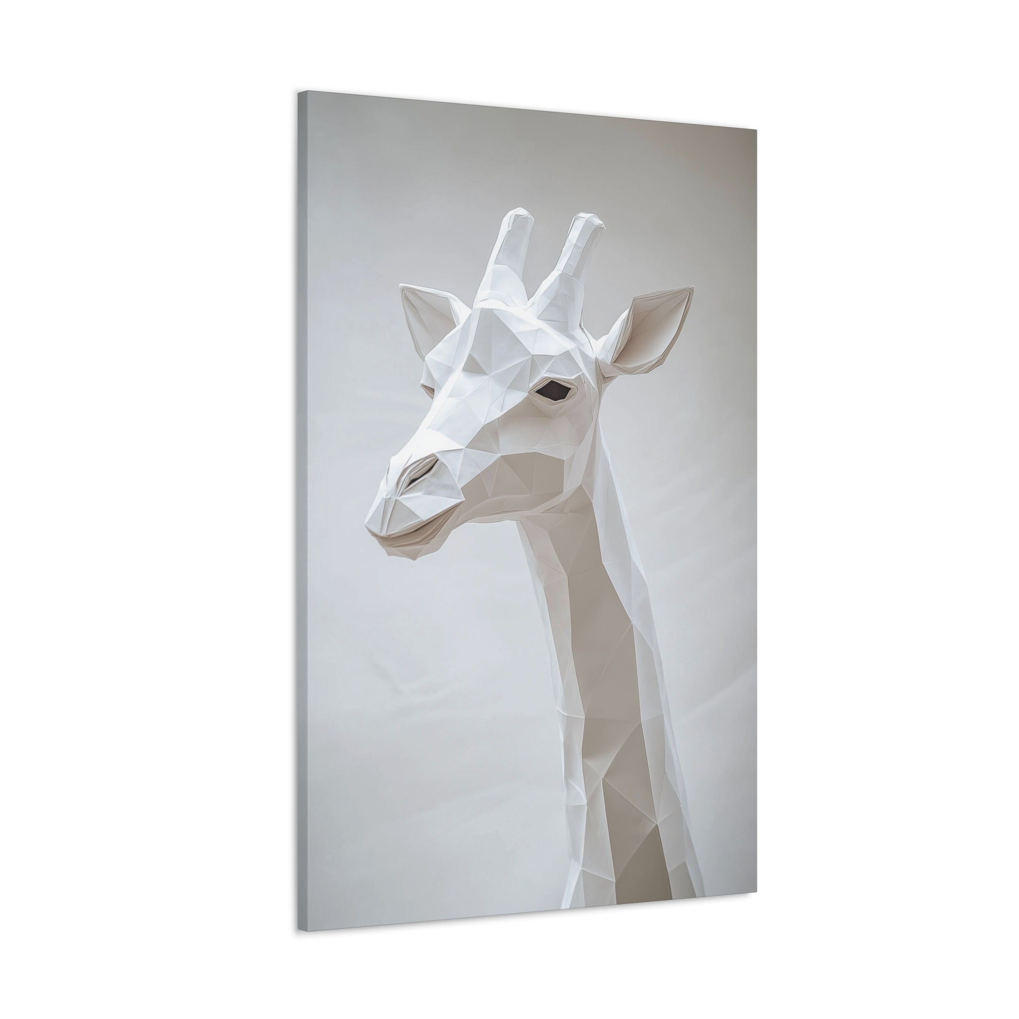 Folded Giraffe Canvas Wall Art - SynthFrame