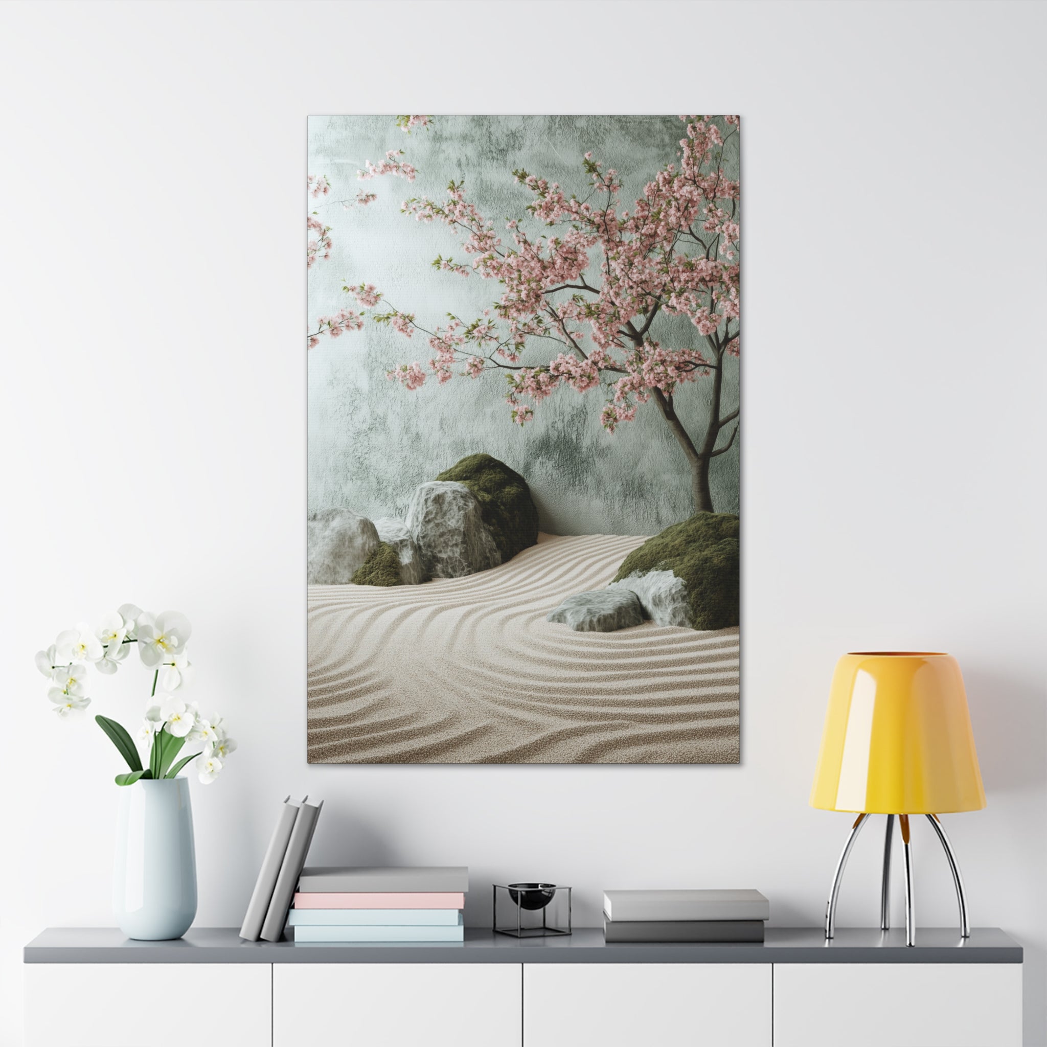 Zen Japanese Garden Canvas Wall Art - SynthFrame