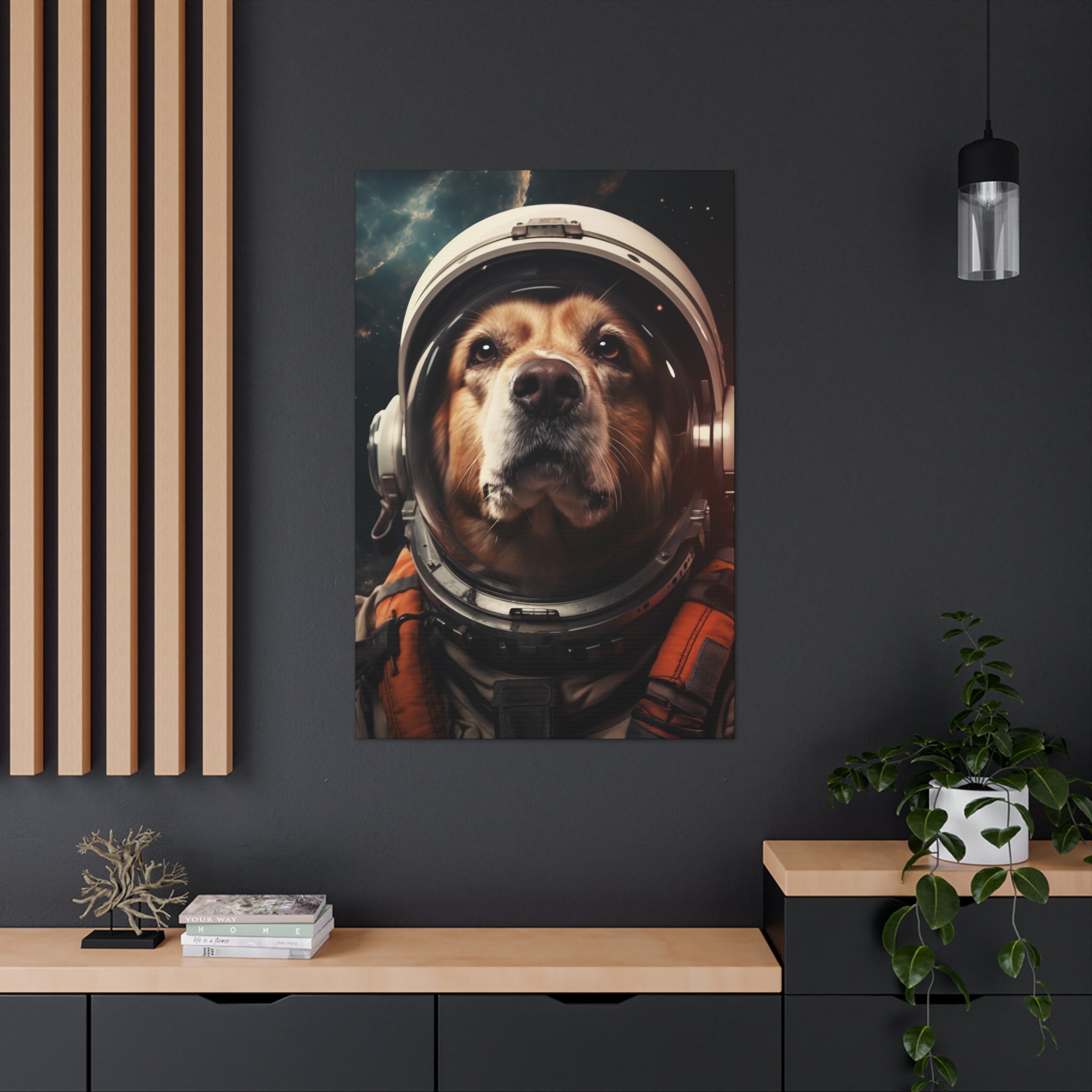 AstroDog 1 Canvas Wall Art - SynthFrame