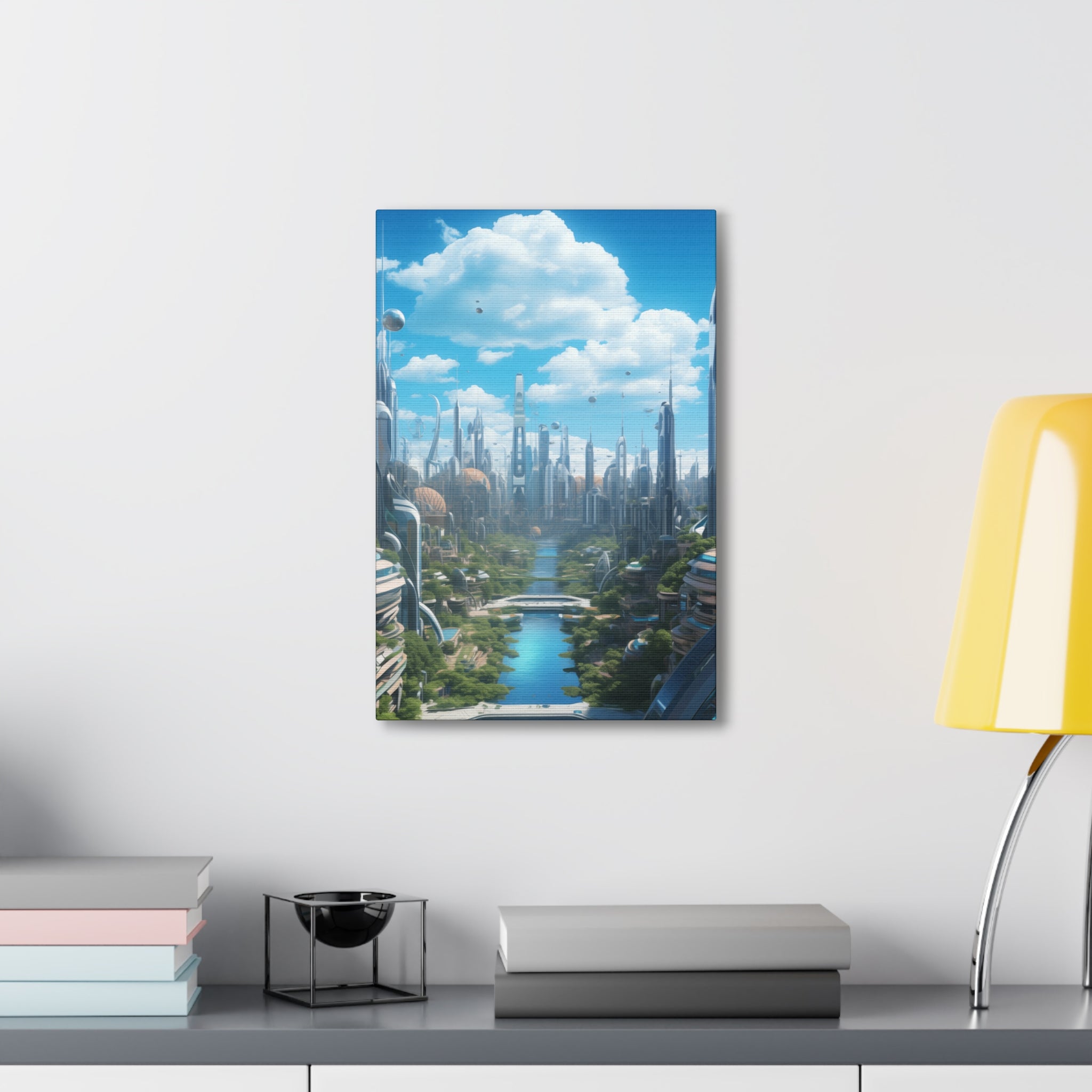 Futuristic Eco City 4 Canvas Wall Art - SynthFrame