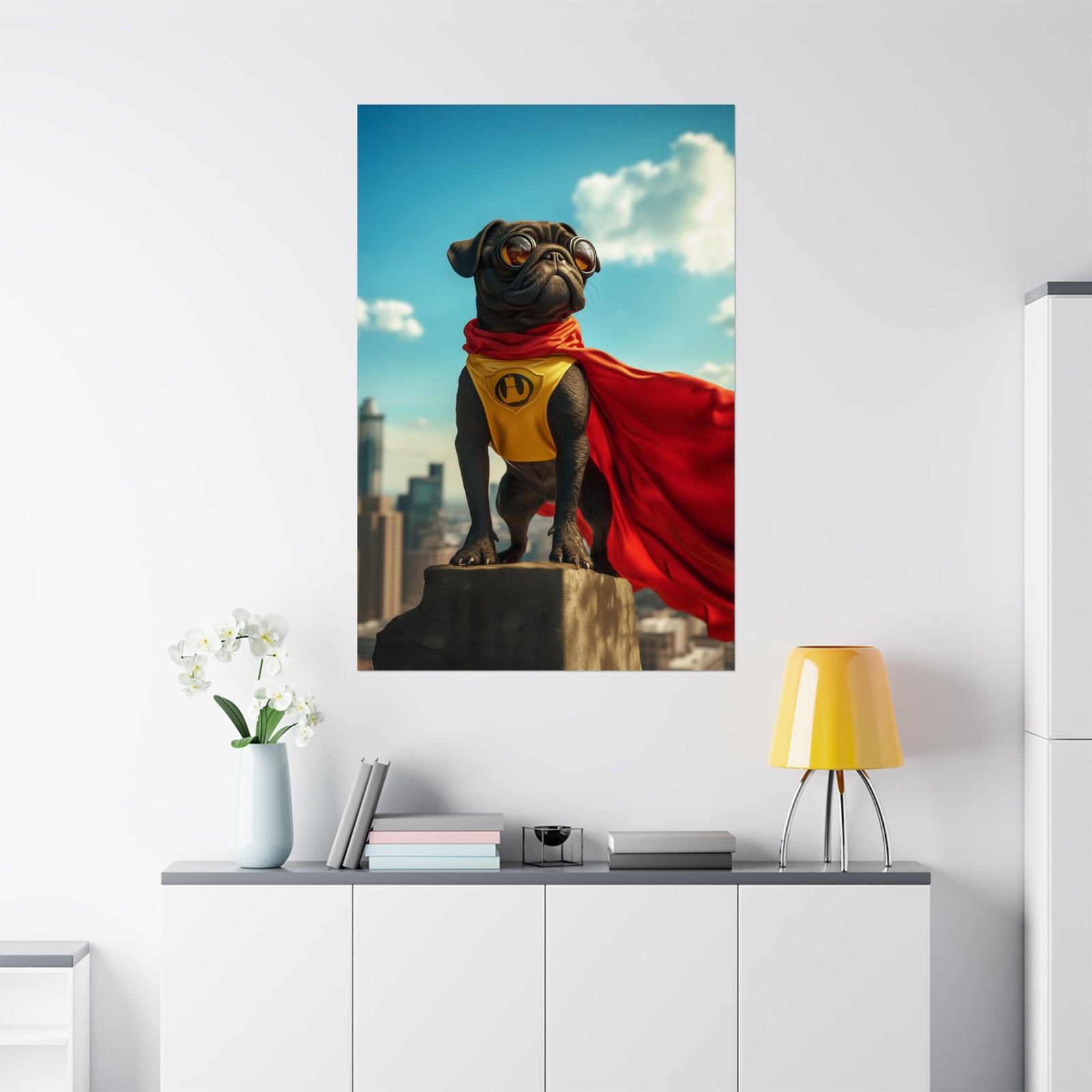 Superhero Pug Poster