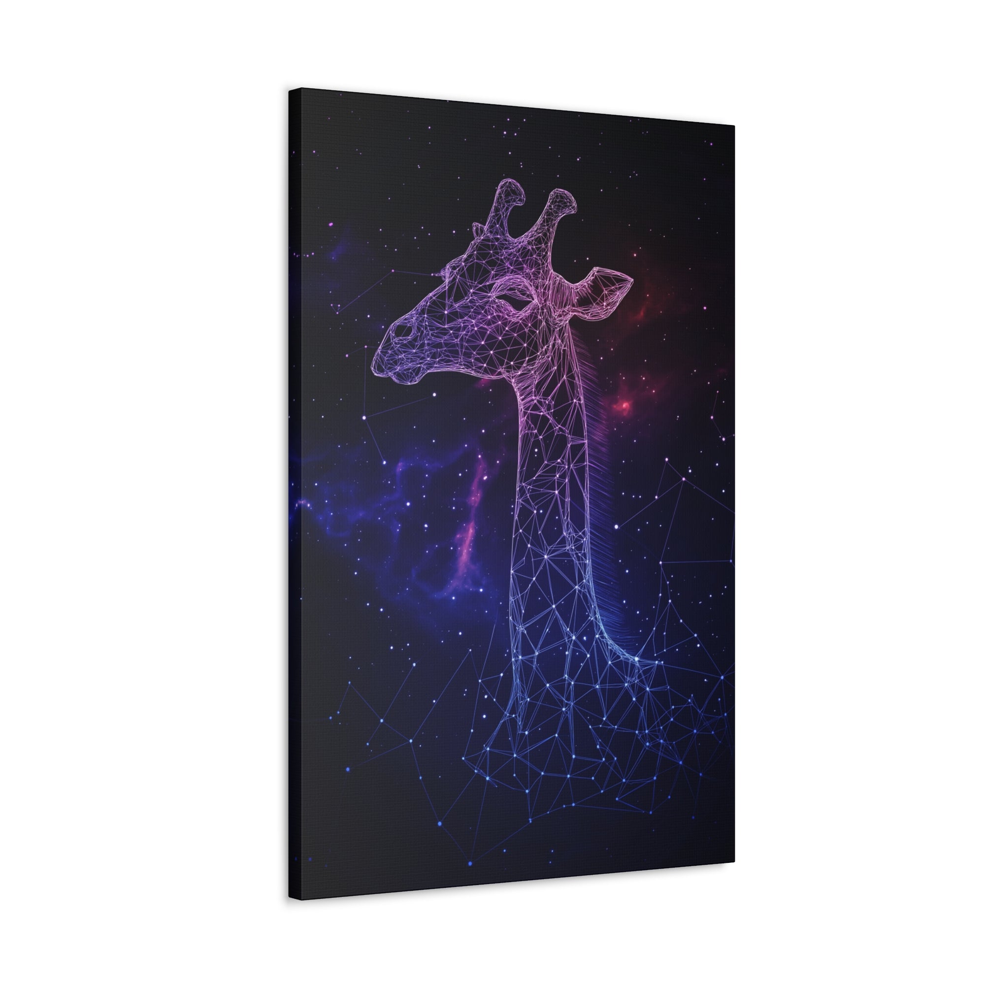 Constellation Giraffe Canvas Wall Art - SynthFrame