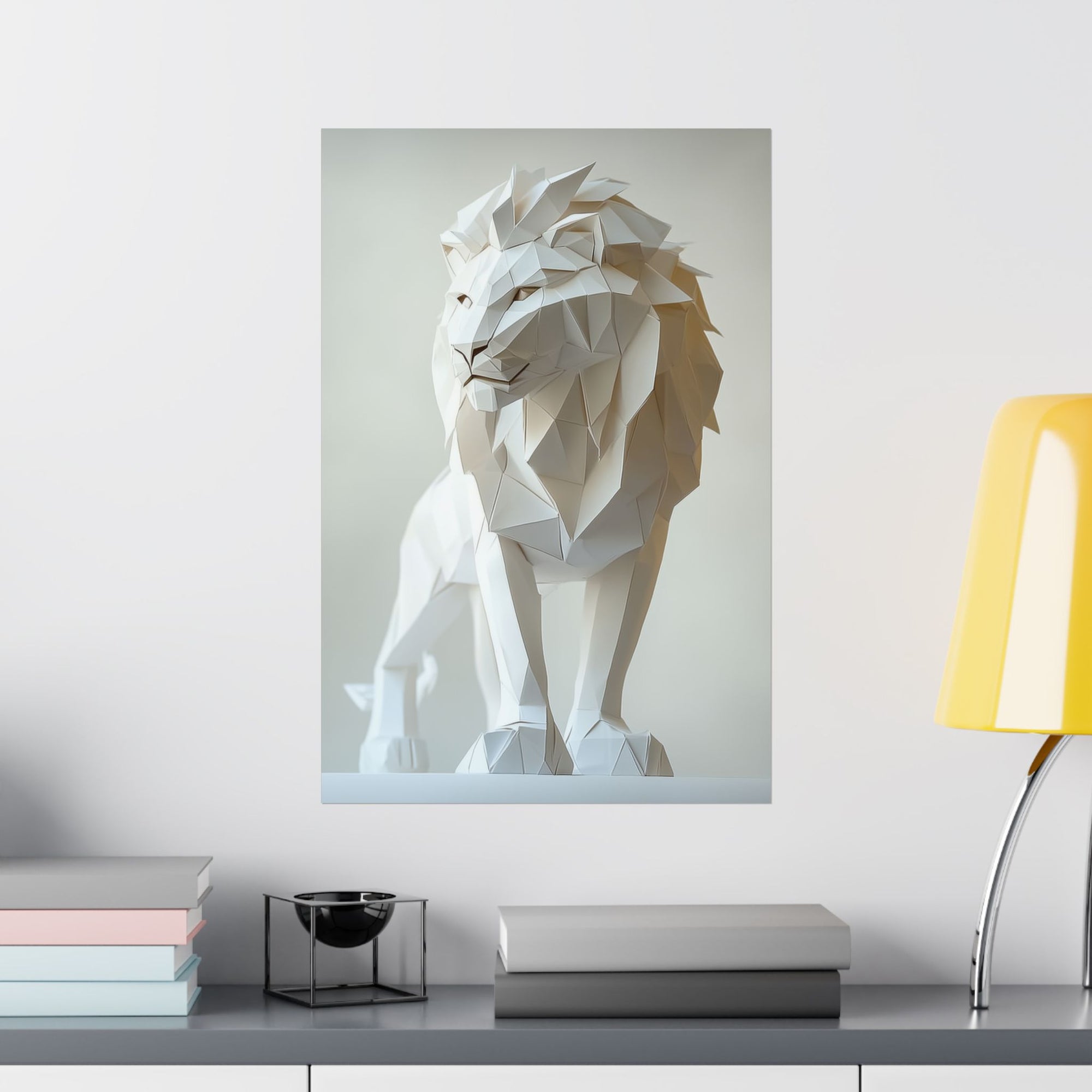 Folded Lion Poster