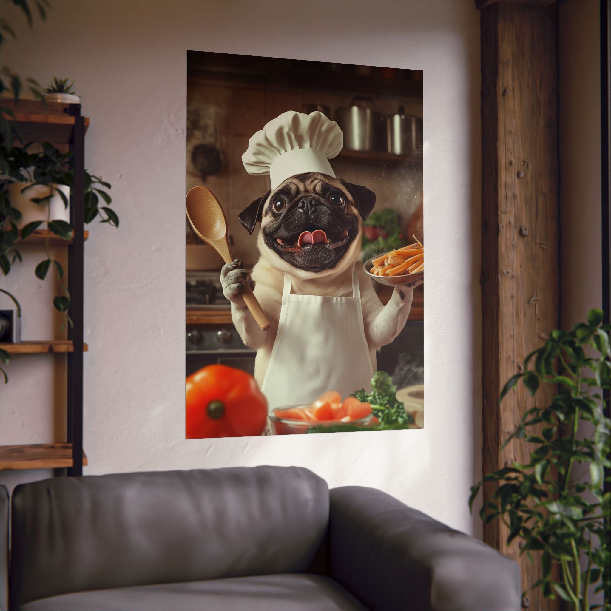 Chef Pug Poster