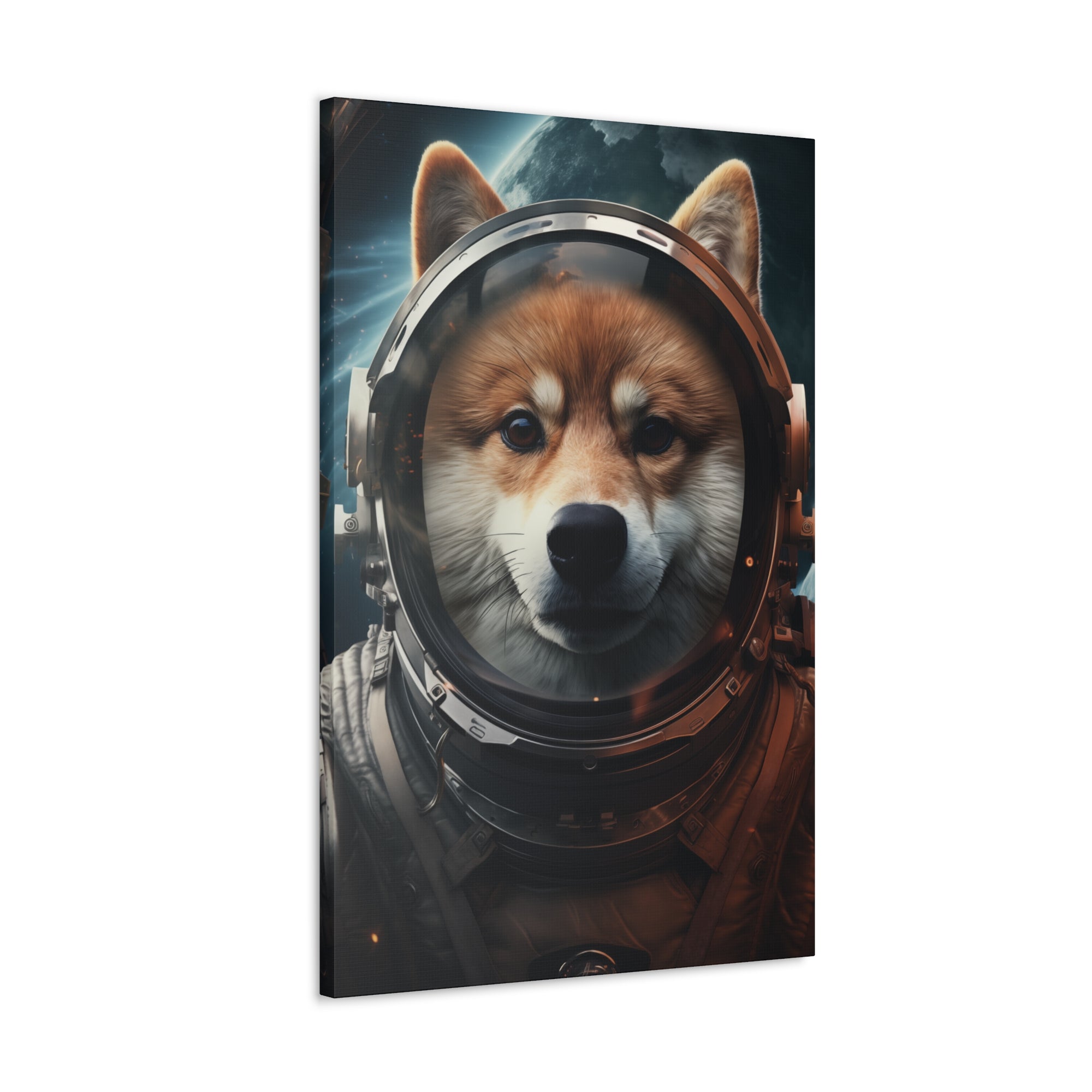 AstroDog 2 Canvas Wall Art - SynthFrame