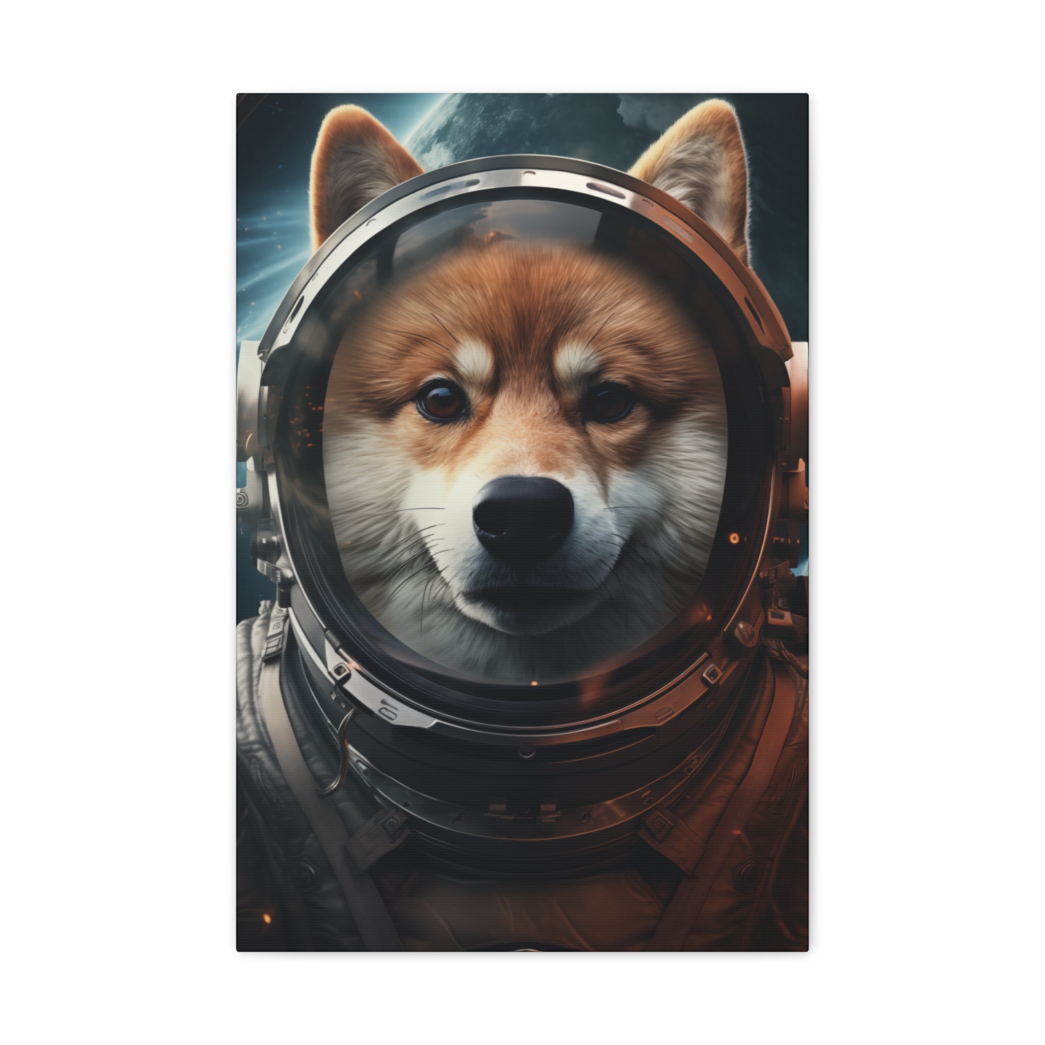 AstroDog 2 Canvas Wall Art - SynthFrame